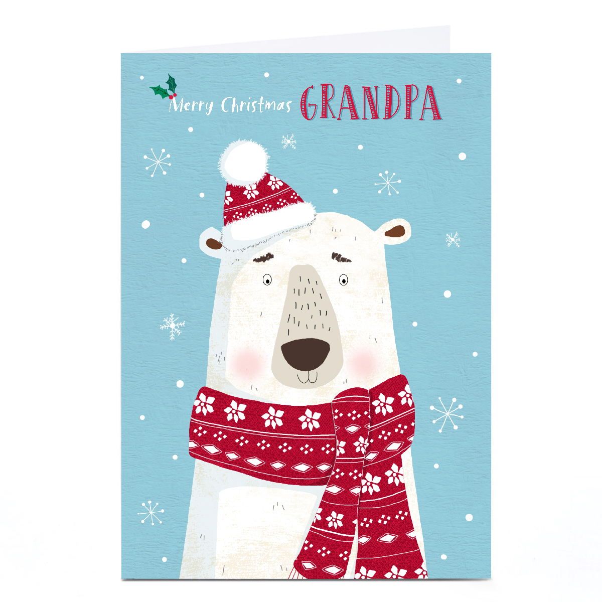 Personalised Cory Reid Christmas Card - Grandpa Polar Bear