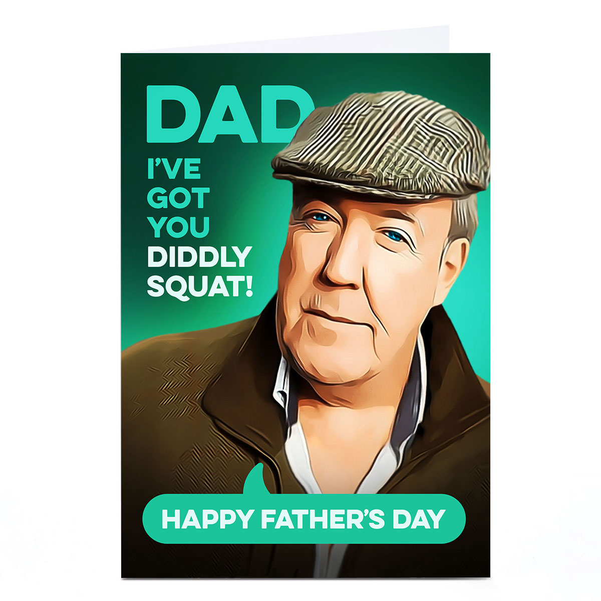 Personalised PG Quips Father's Day Card - Got You Diddly Squat