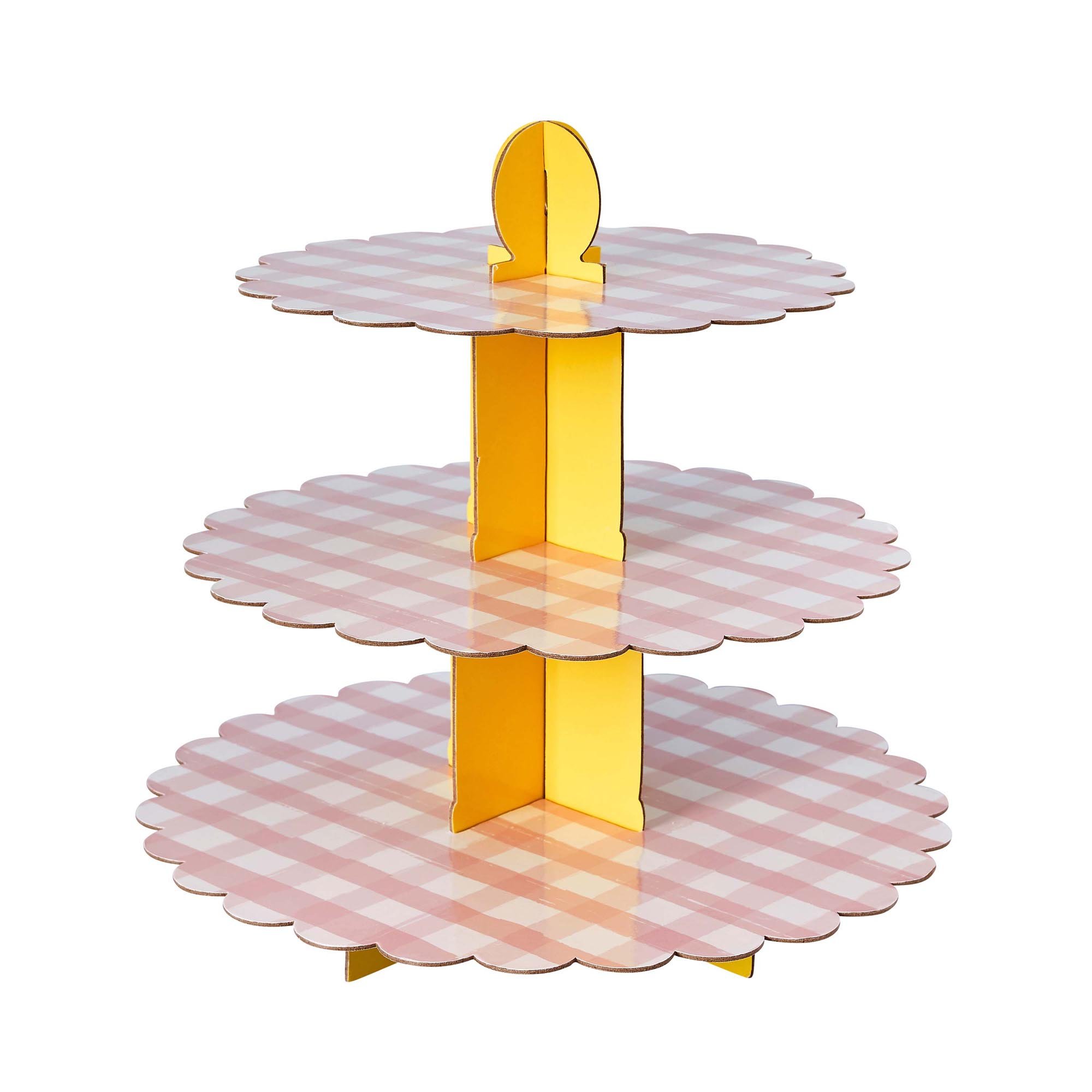 Gingham 3 Tier Cake Stand