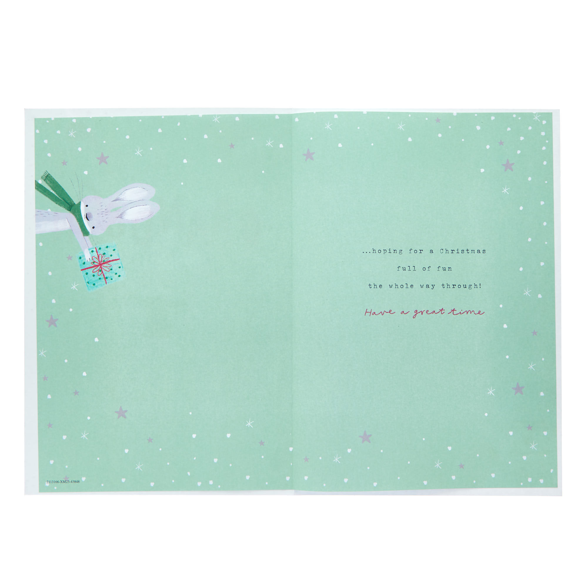 Grandson Bunnies Christmas Card