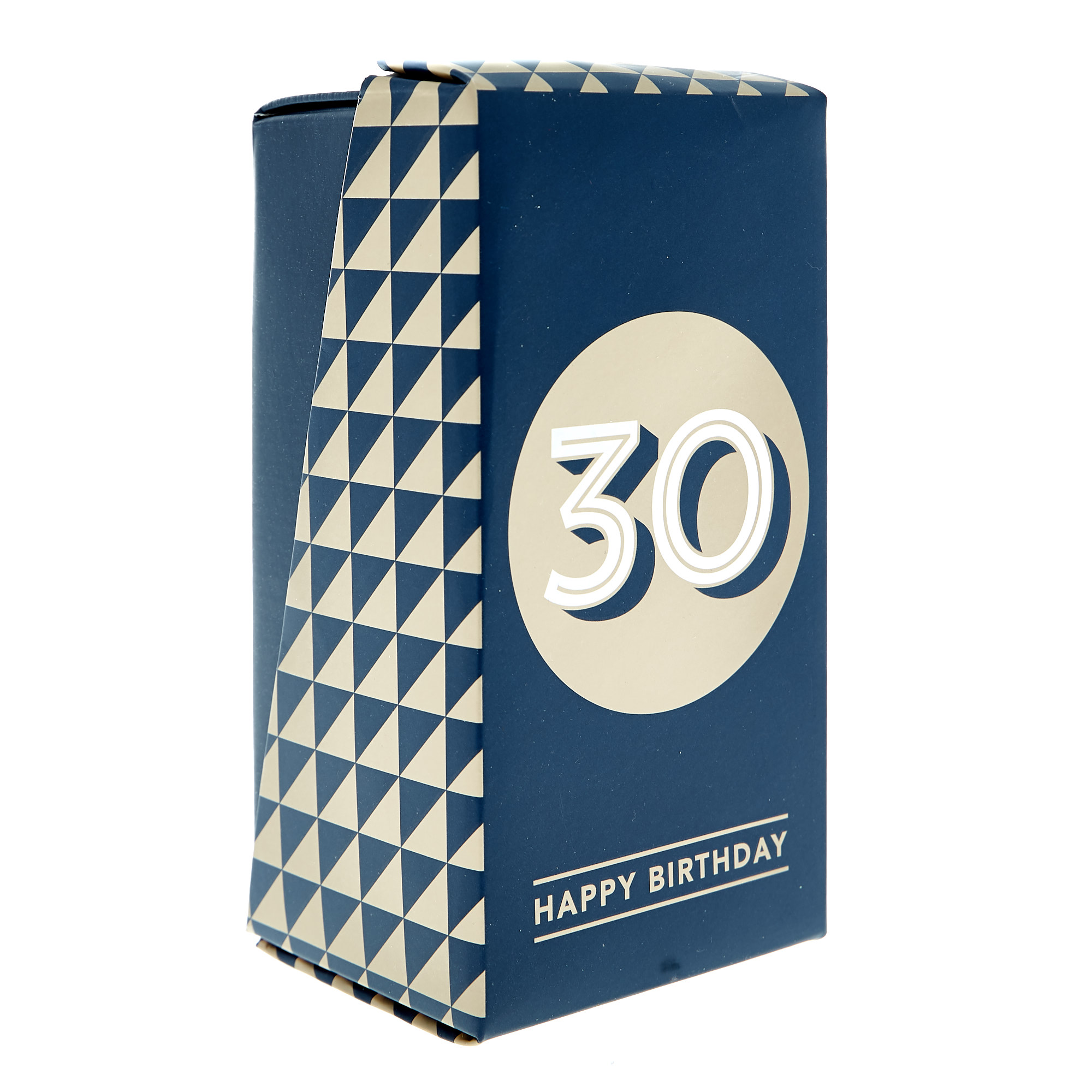 30th Birthday Pint Glass In A Box - Blue & Gold 