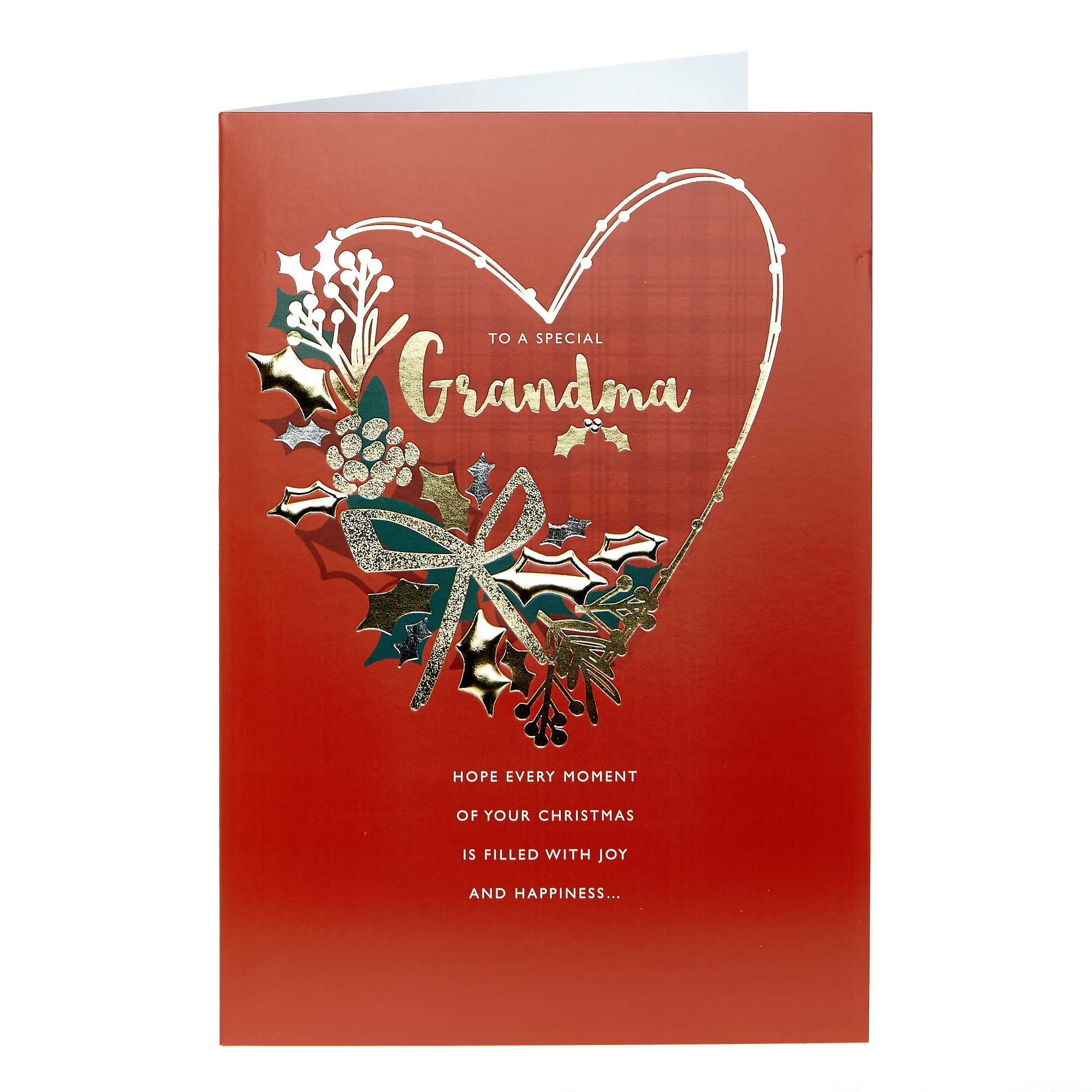 Christmas Card - Grandma Classic Heart Wreath