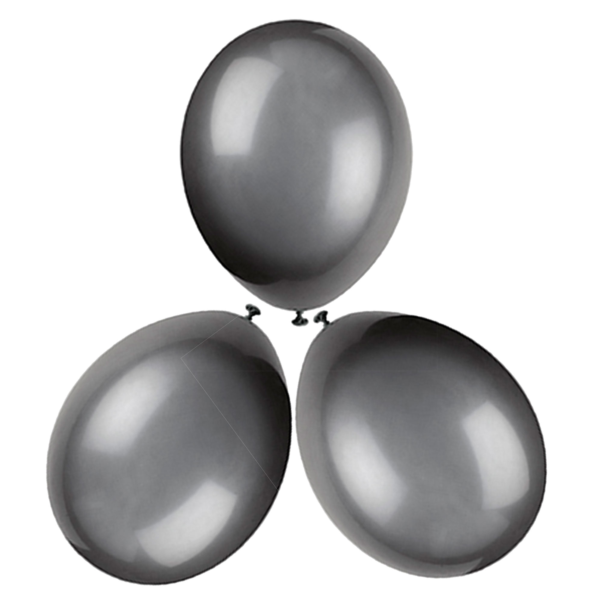 12-Inch Phantom Black Latex Balloons - Pack of 50