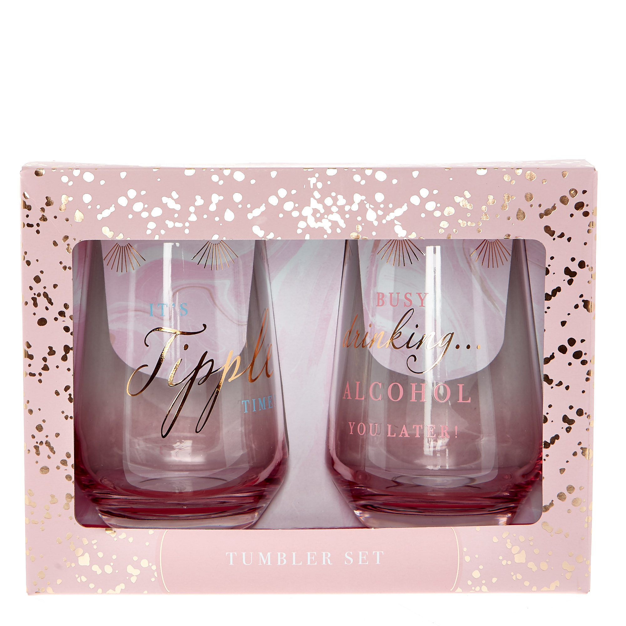 It's Tipple Time Alcohol Tumblers - Set of 2