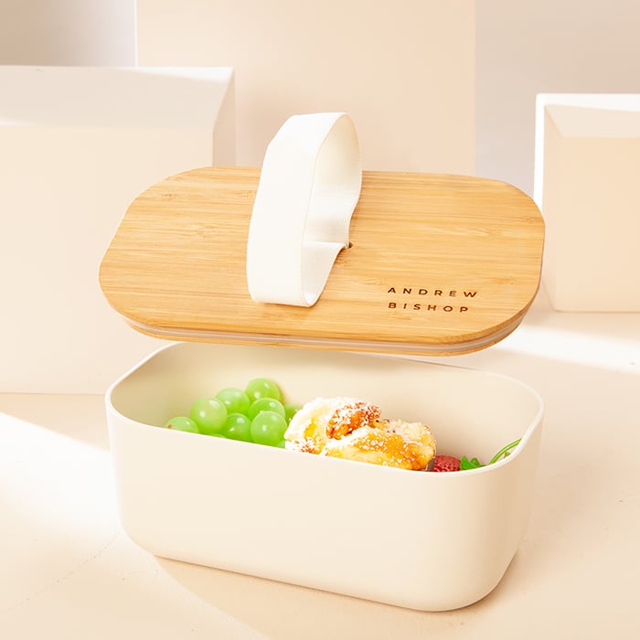 Engraved Bamboo Lunchbox - Name