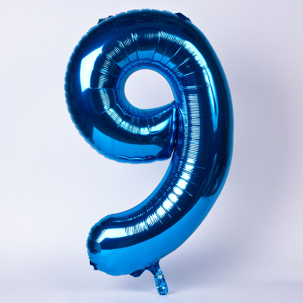 Blue Number 9 Giant Foil Helium Balloon INFLATED 