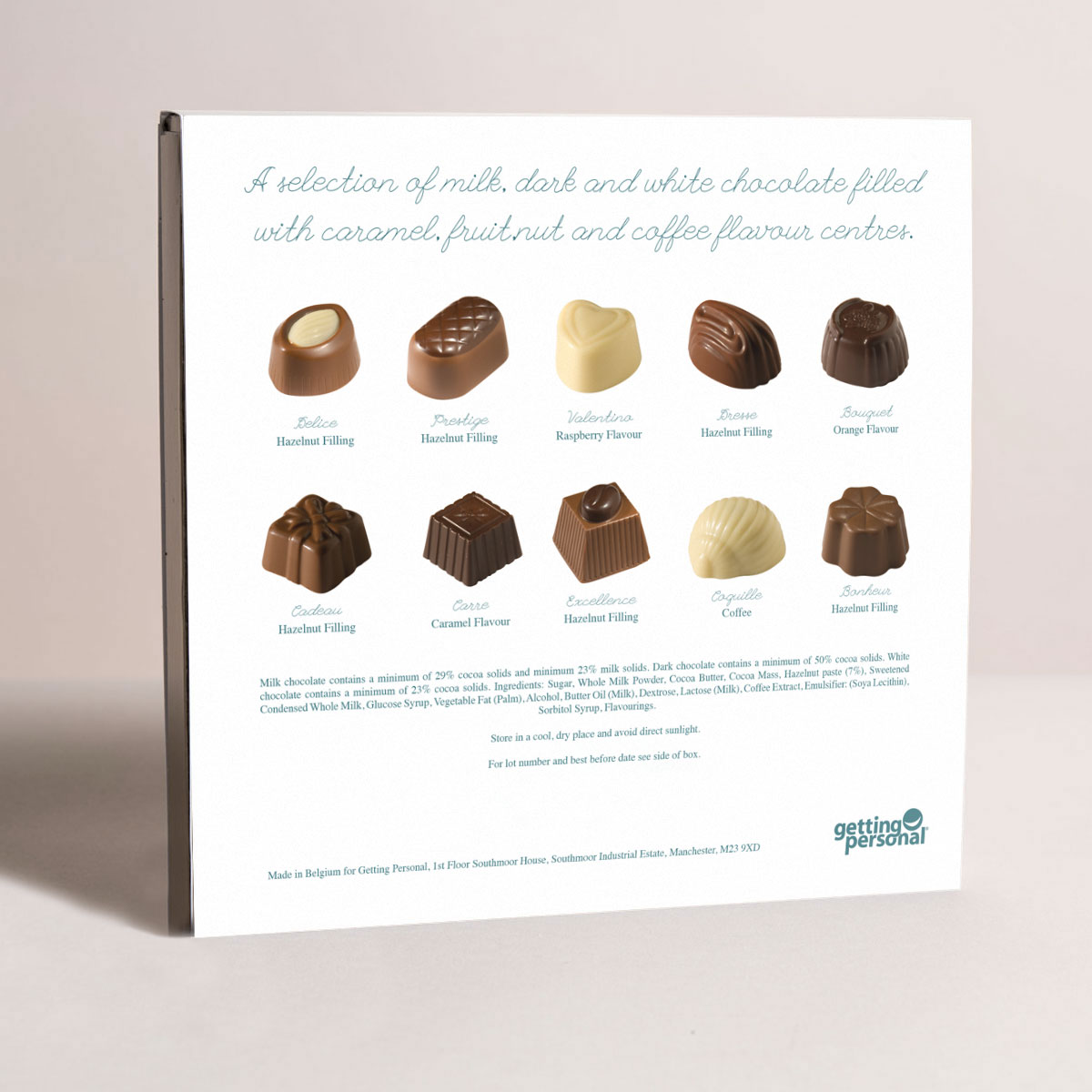 Personalised Belgian Chocolates - Watercolour Floral