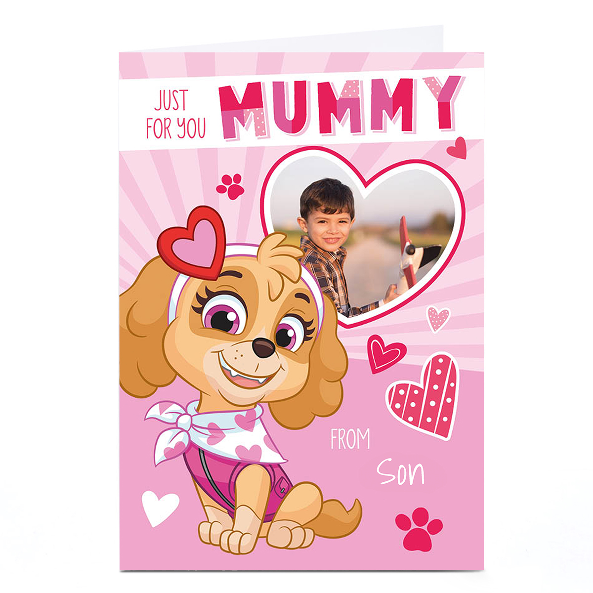 Photo Paw Patrol Valentine's Day Card - Mummy From Son