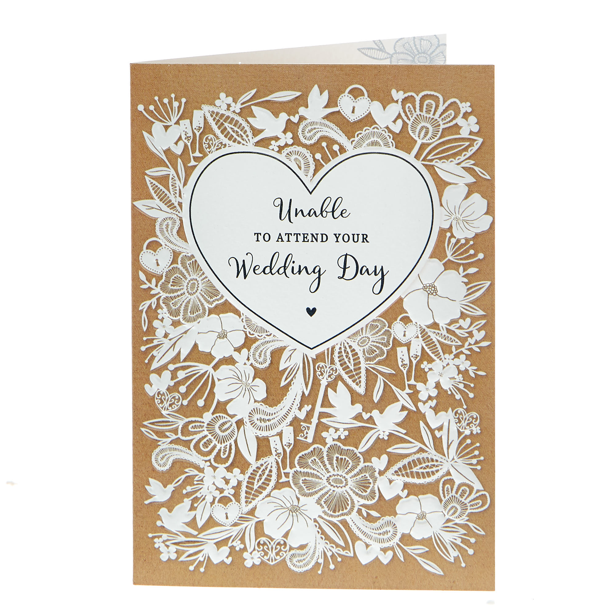 With Regret Wedding Card - Unable To Attend