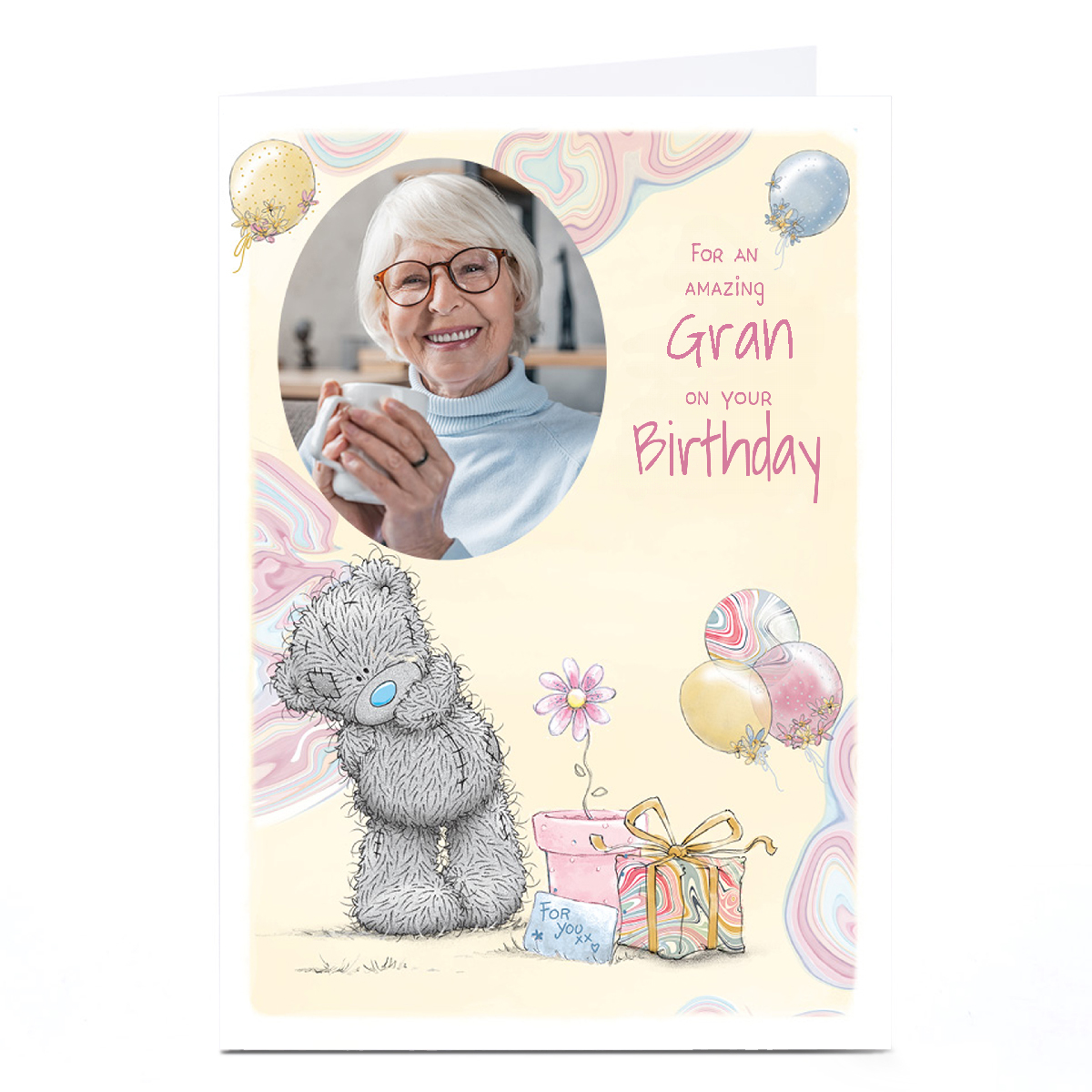 Photo Tatty Teddy Birthday Card - For an Amazing Gran