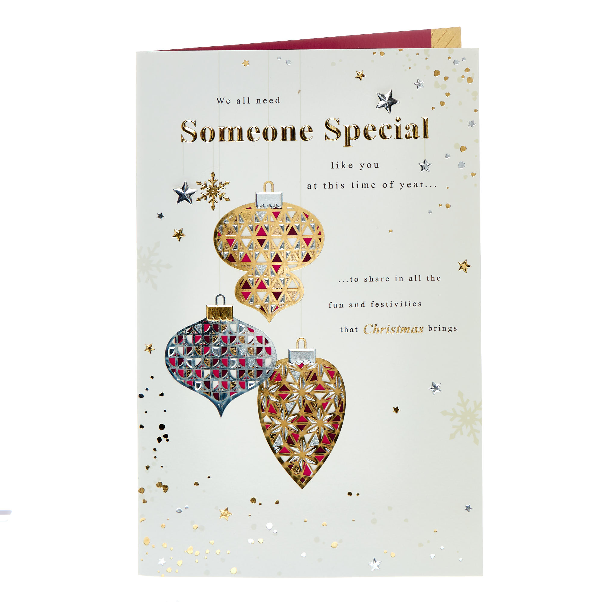 Premium Someone Special Baubles Christmas Card