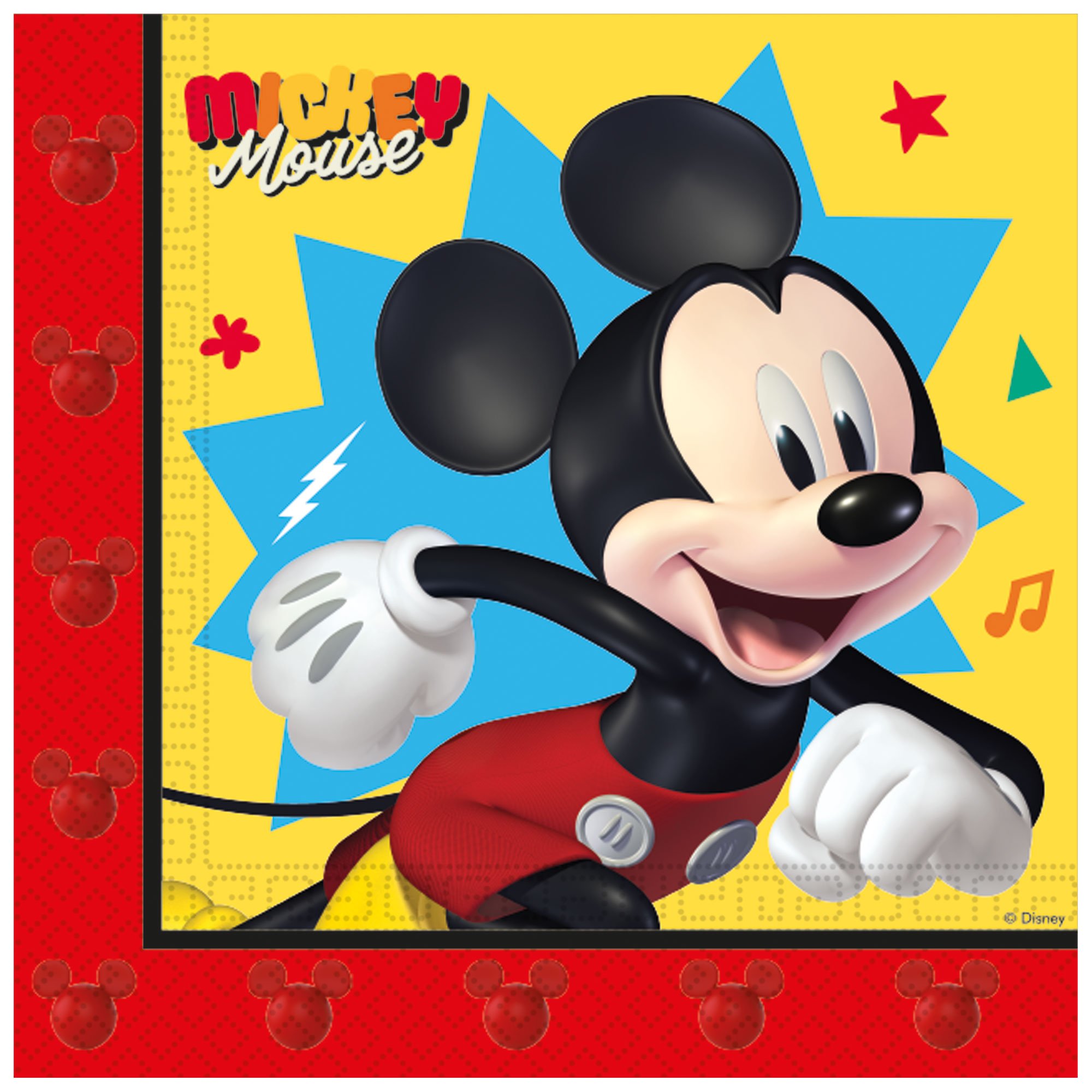 Mickey Rock The House Party Tableware & Decorations Bundle - 16 Guests