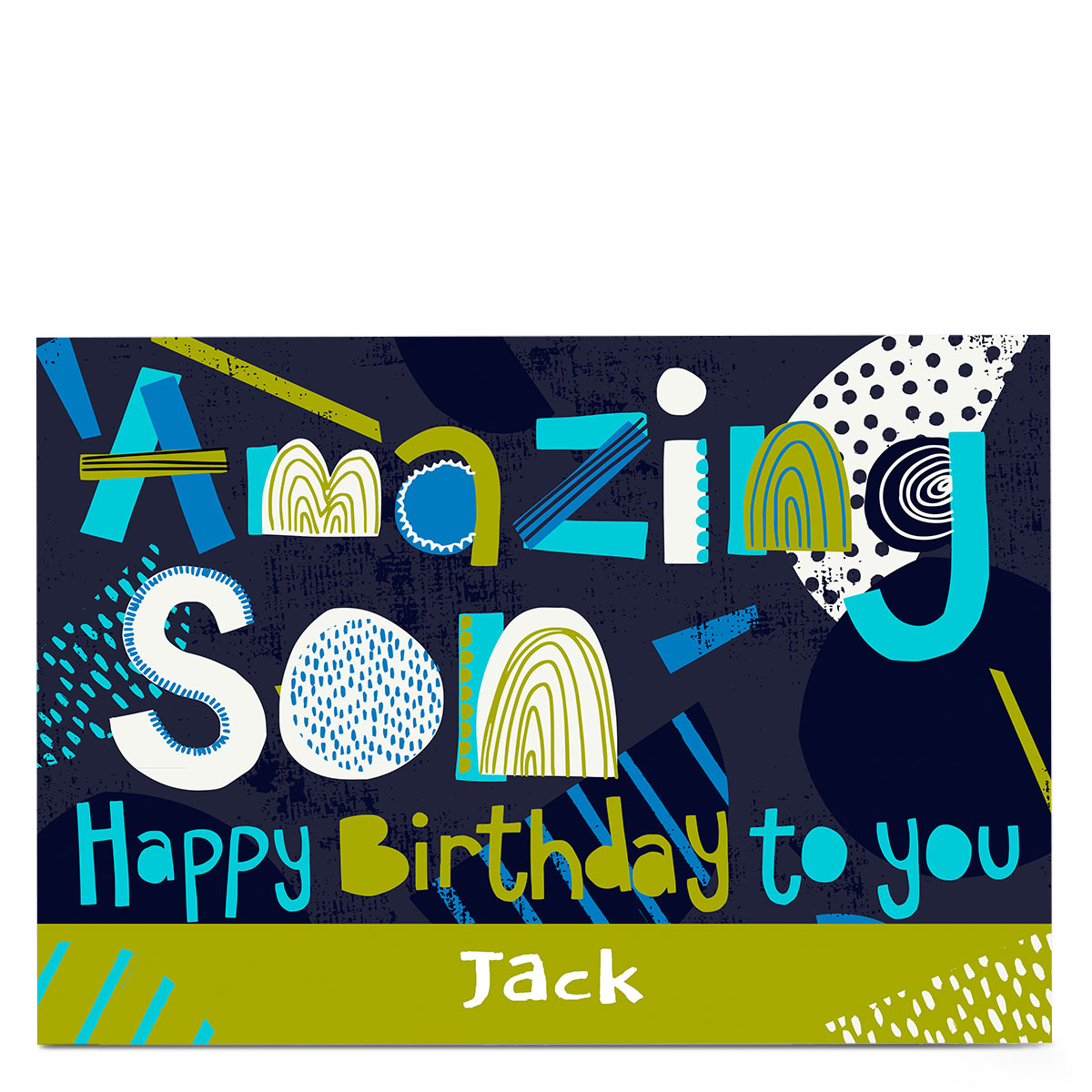 Personalised Bev Hopwood Birthday Card - Amazing Son