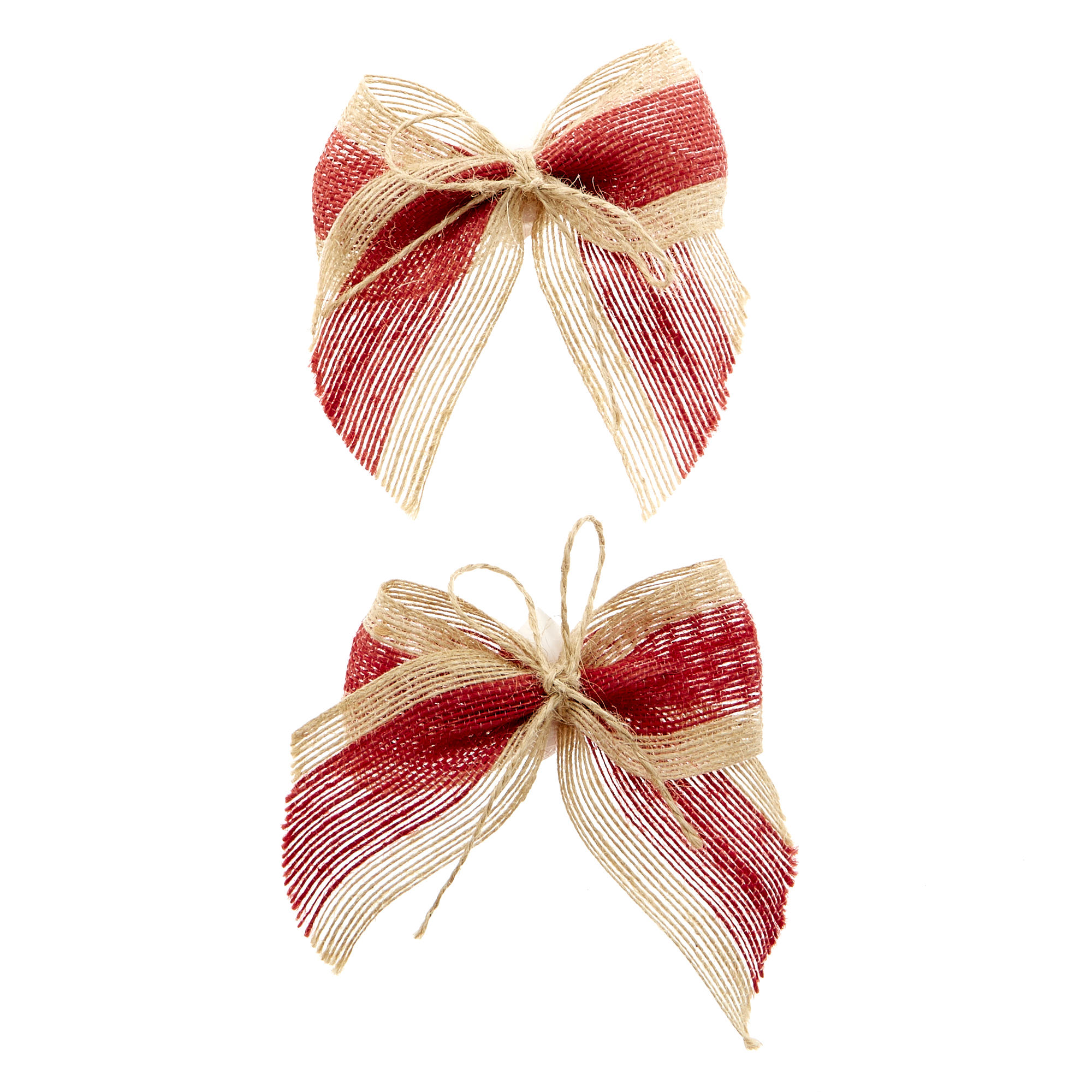 Hessian Tie Bows - Pack of 2