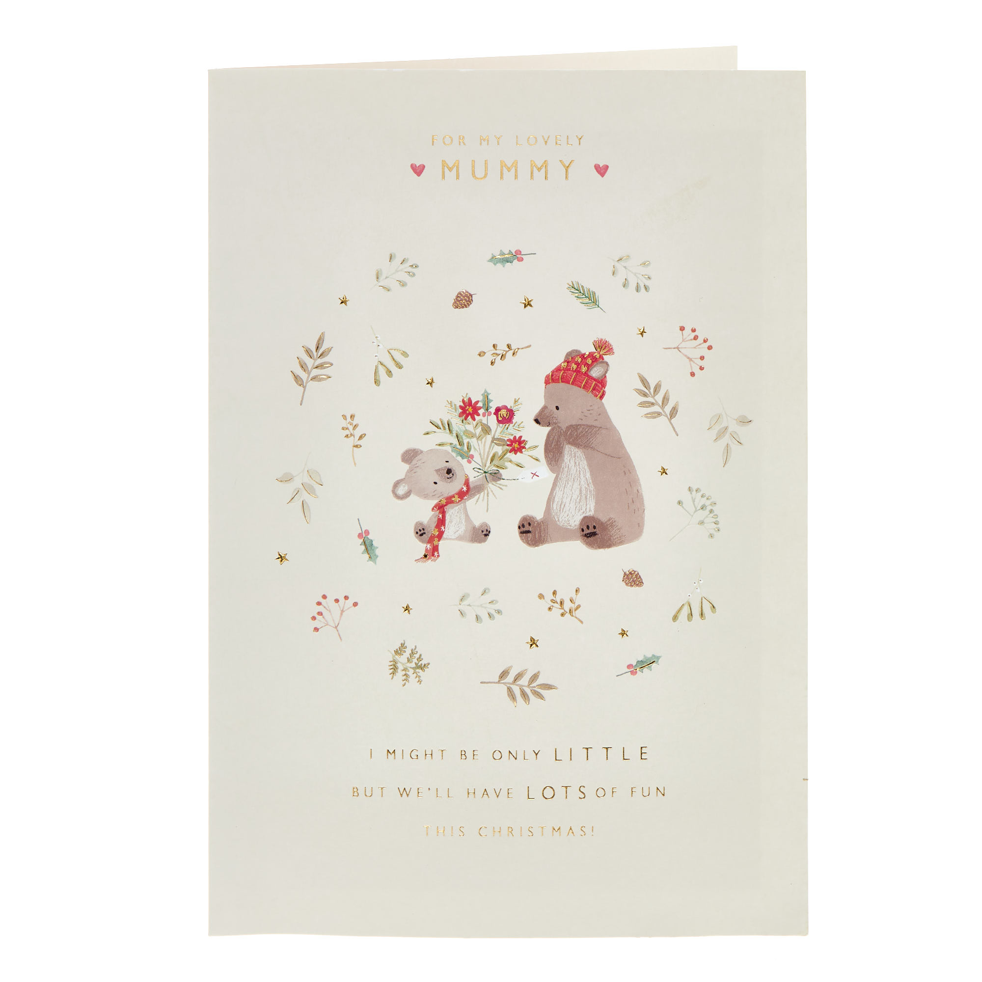 Lovely Mummy Little & Large Bears Christmas Card