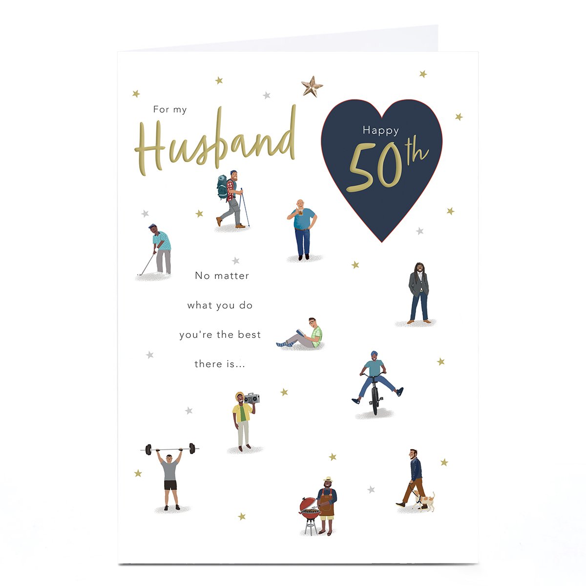 Personalised 50th Birthday Card - You're The Best There Is, Husband