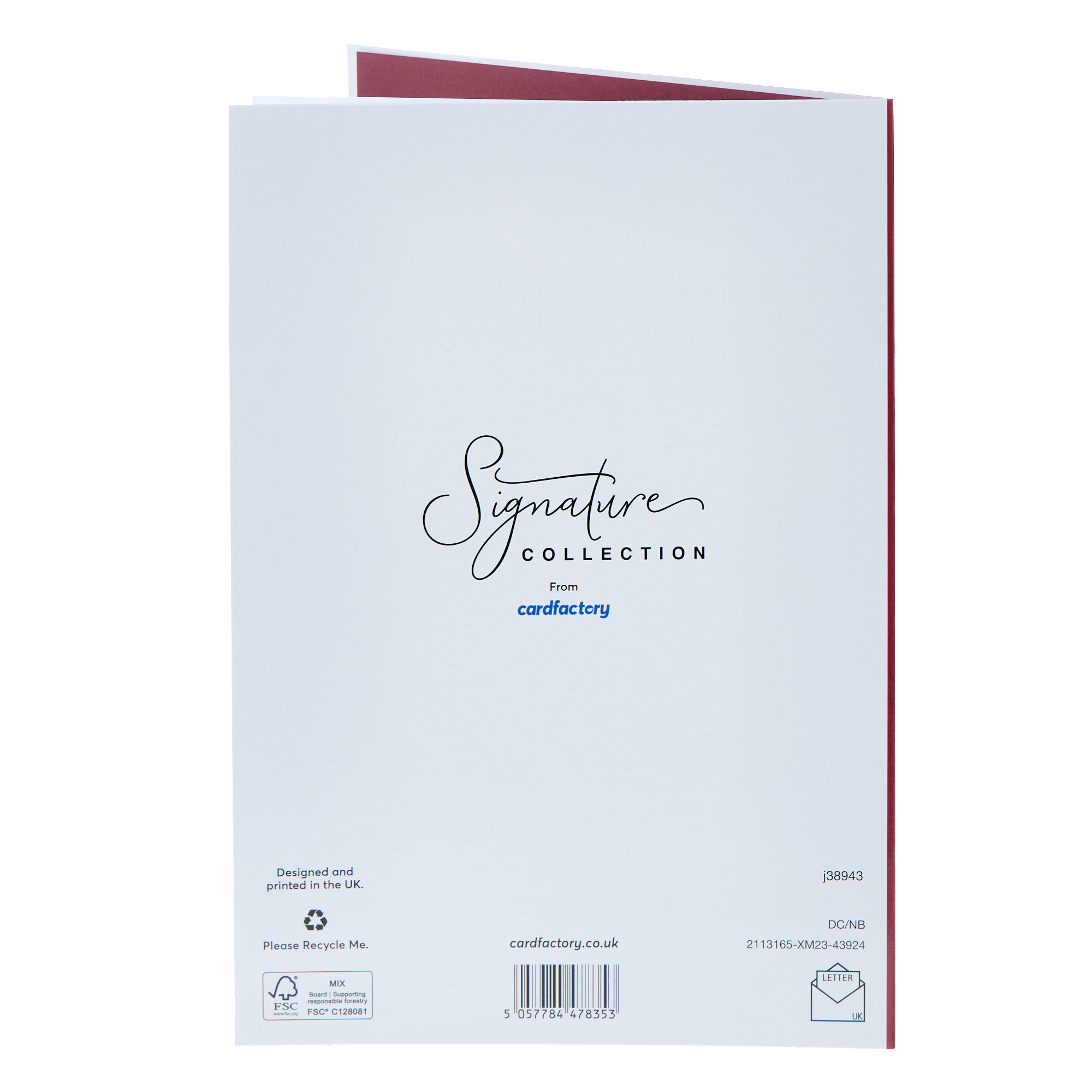 Grandson Red & Silver Slowflakes Christmas Card