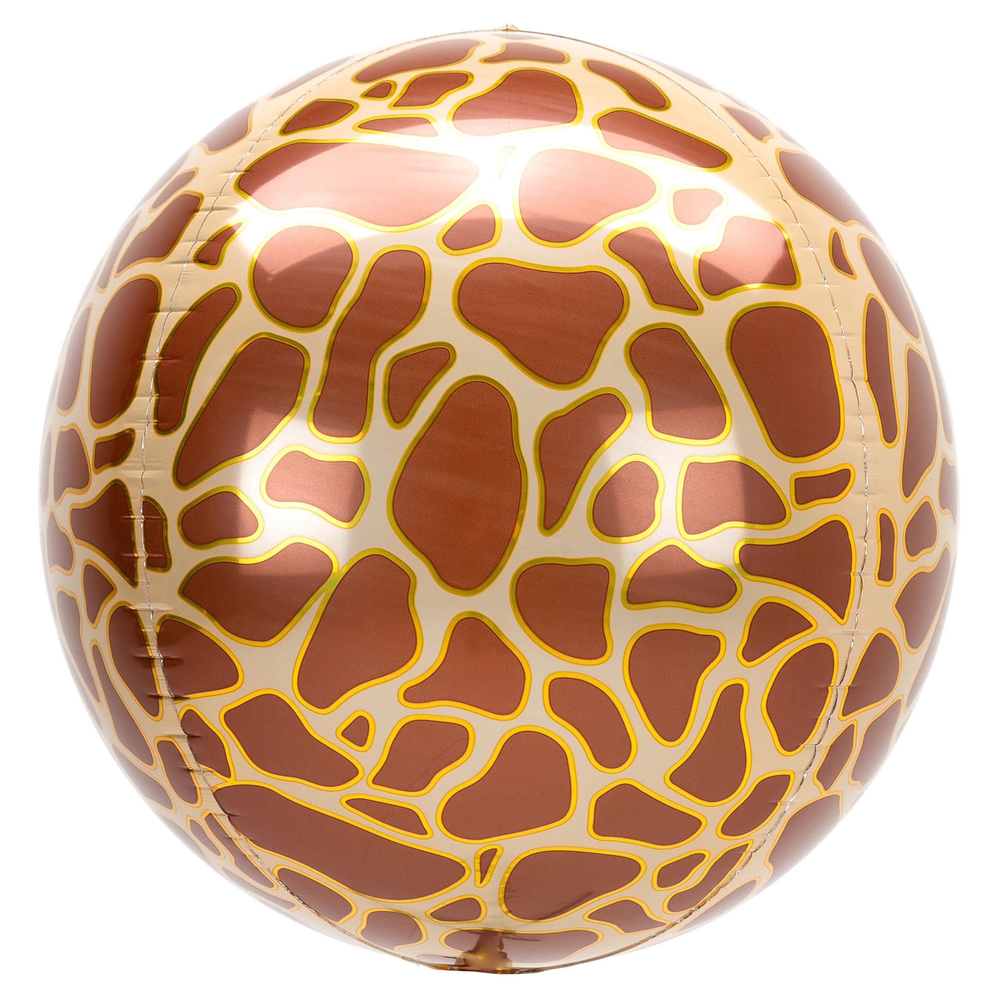Orb-Shaped Giraffe Print 16" Foil Helium Balloon "