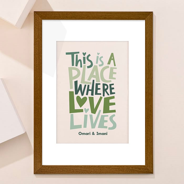 Personalised This Is A Place Where Love Lives Framed Print