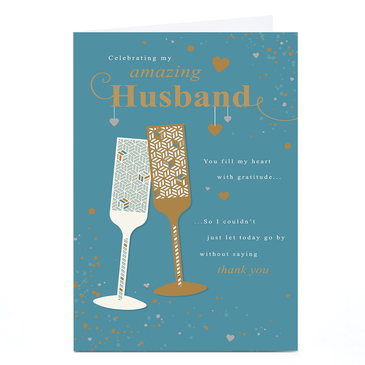 Personalised Birthday Card - You Fill My Heart, Husband