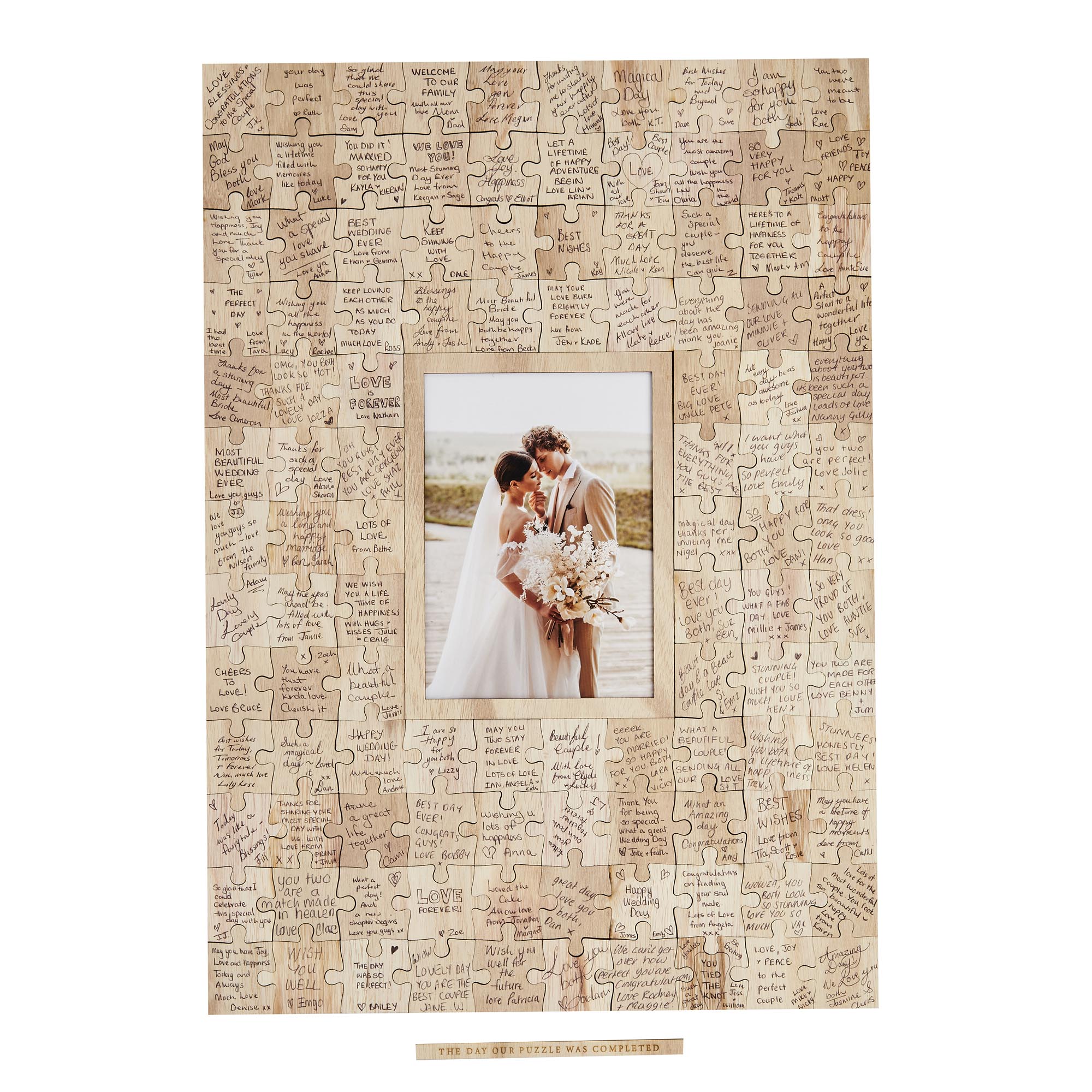 Wooden Jigsaw Guestbook & Display box 