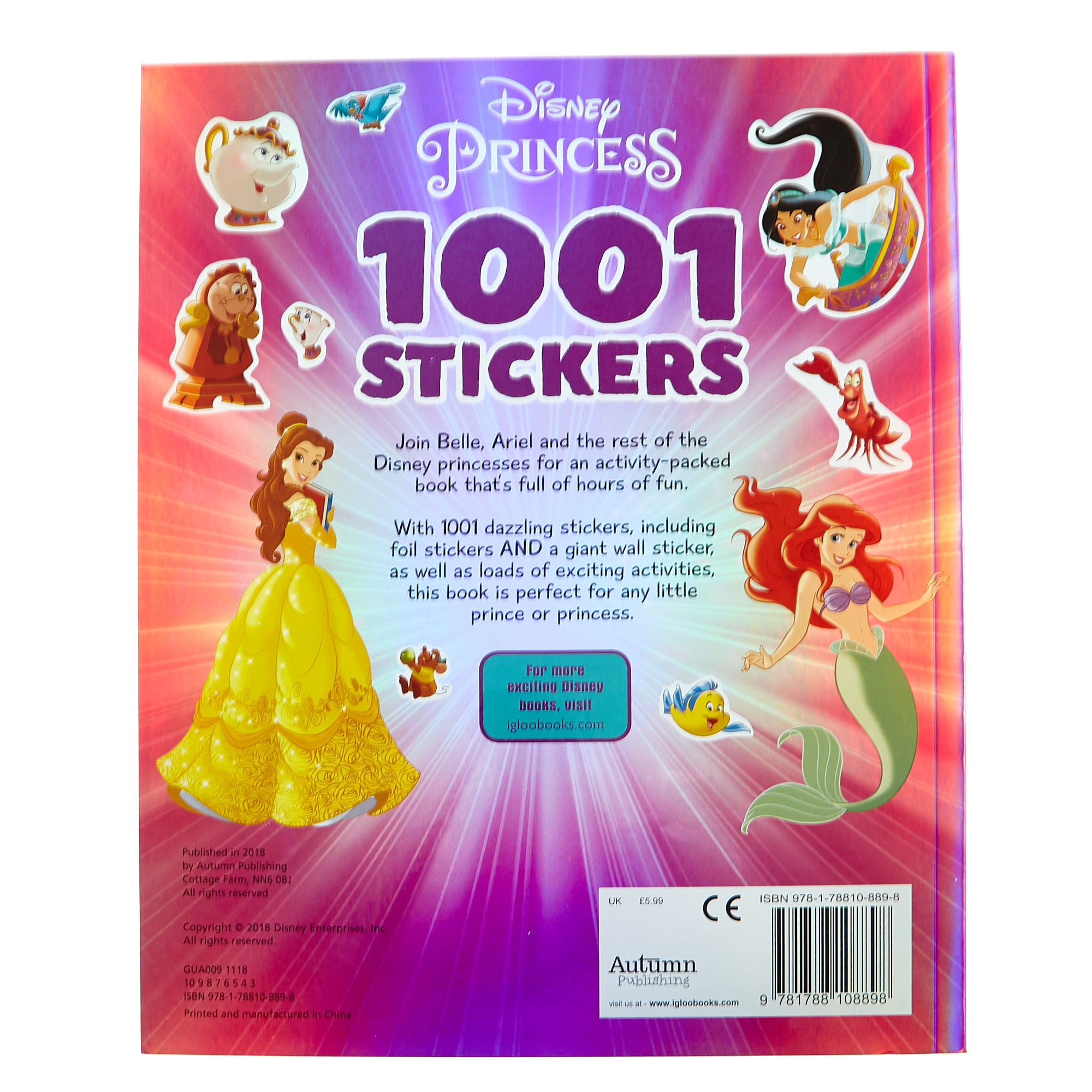 Disney Princesses, Frozen II & Moana Sticker Books - Set Of 3 