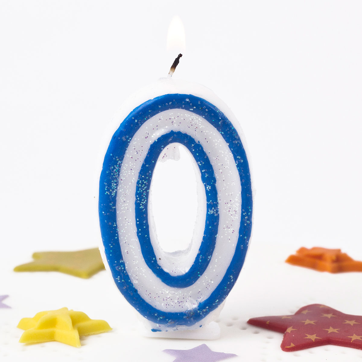 Blue Number 0 Birthday Candle 4787