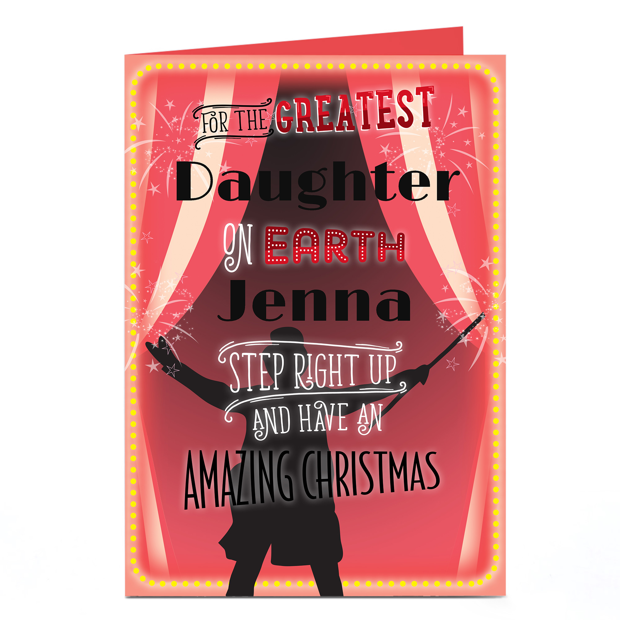 Personalised Christmas Card - The Greatest On Earth, Daughter