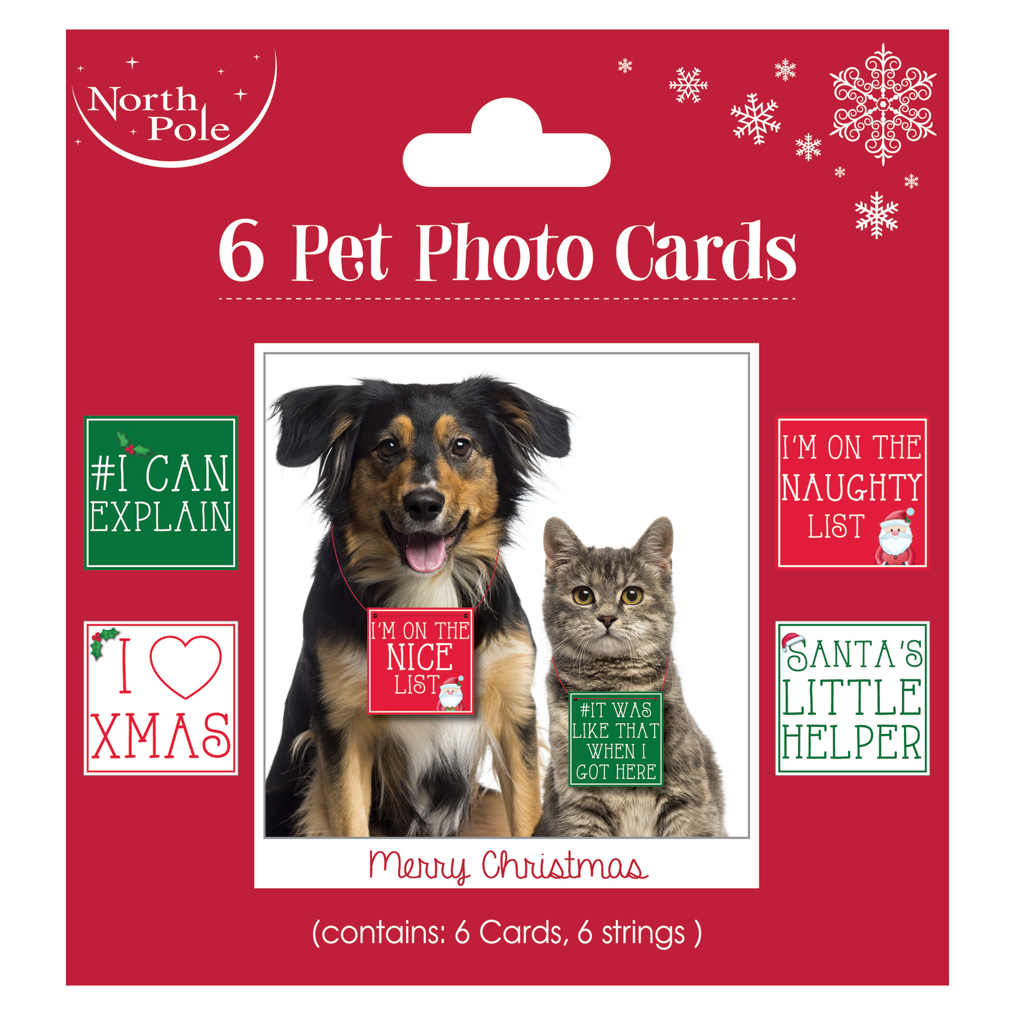 Christmas Pet Photo Props - Pack of 6