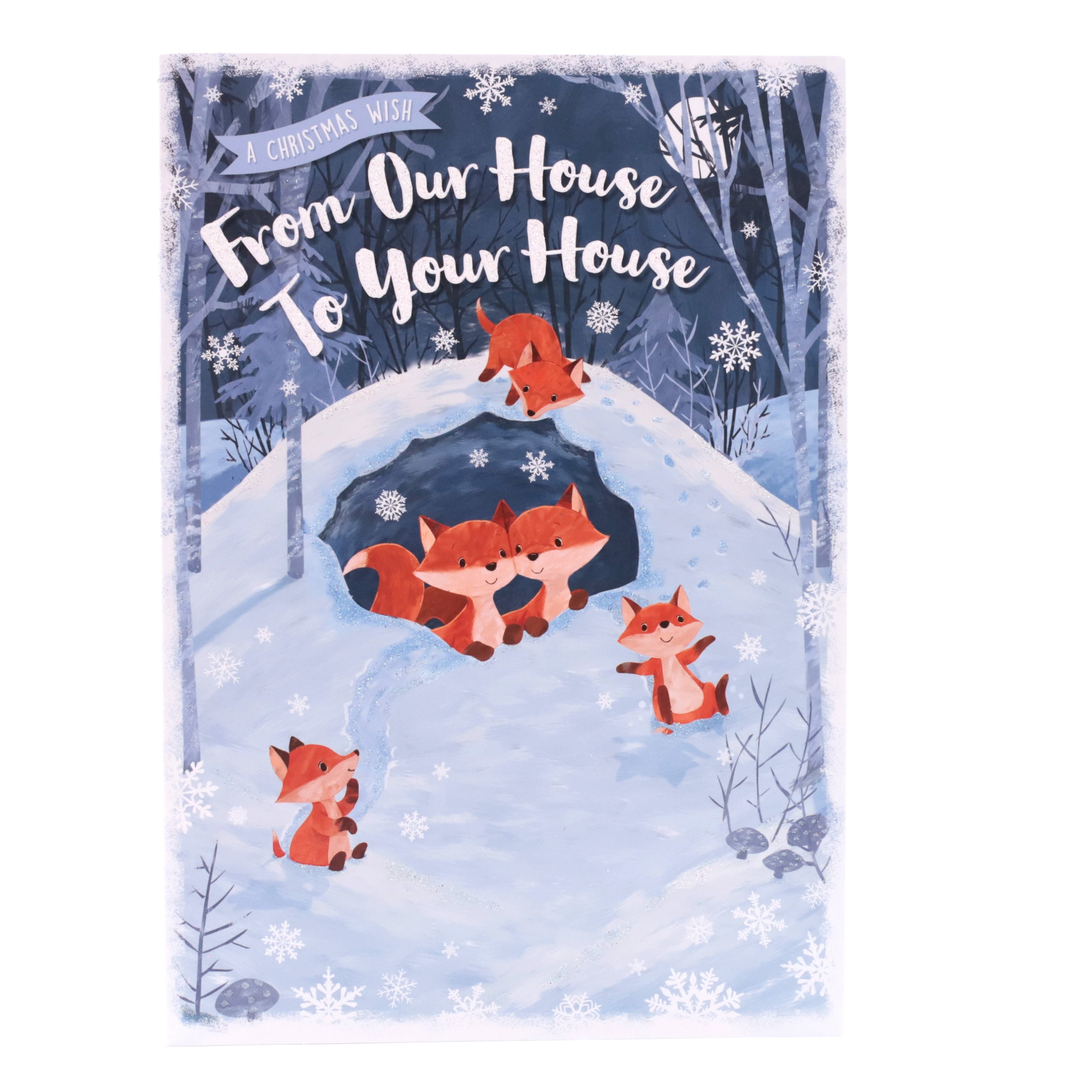 Christmas Card - Our House To Yours, Fox Family