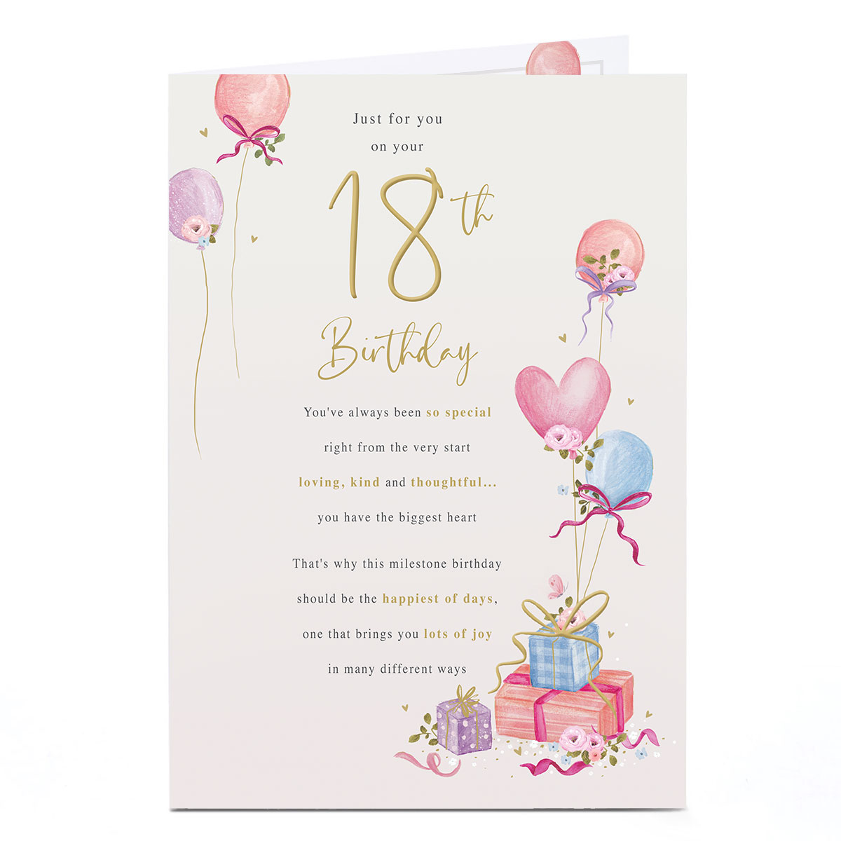 18th Birthday Card - Special Right From the Start 