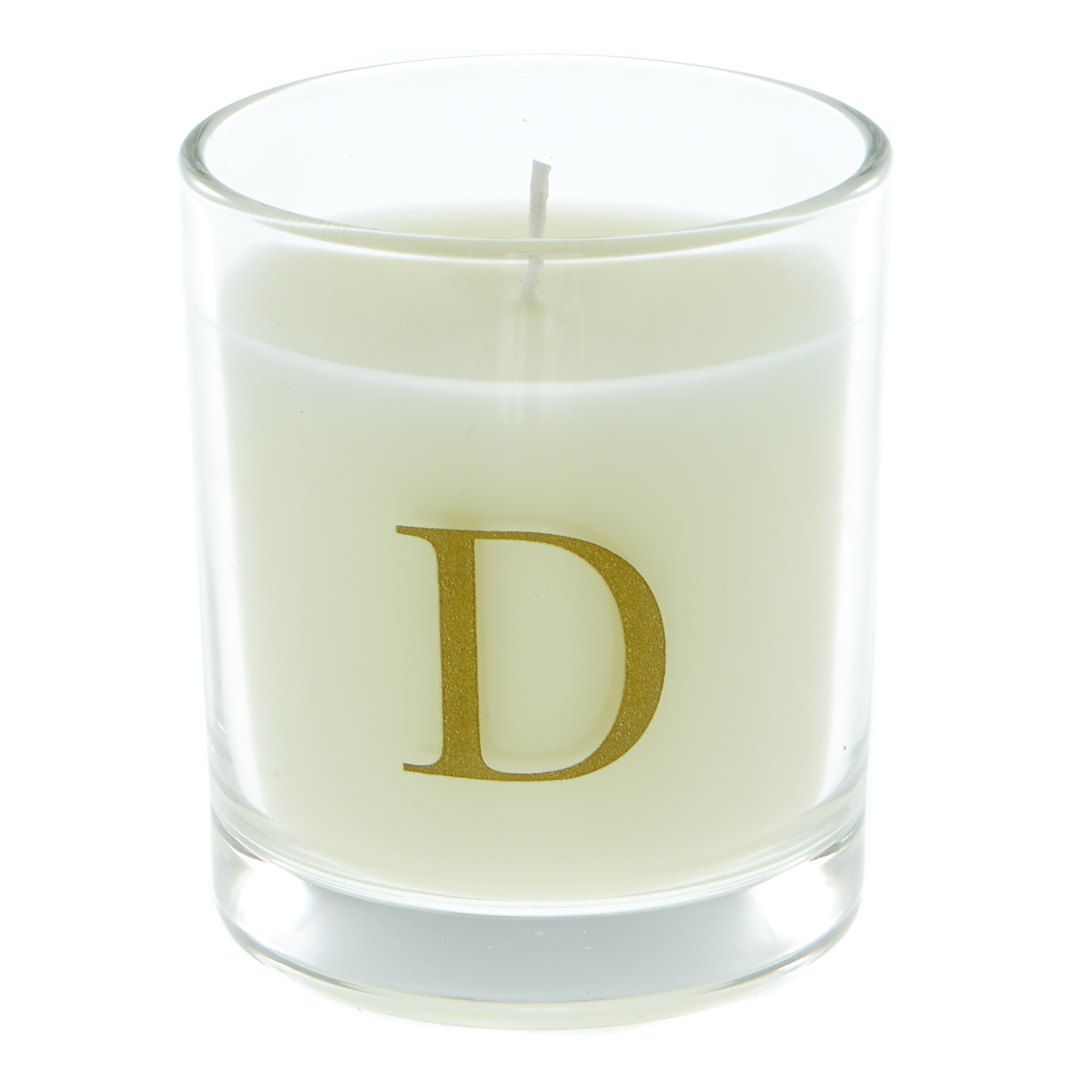 Letter D Warm Cashmere Scented Candle
