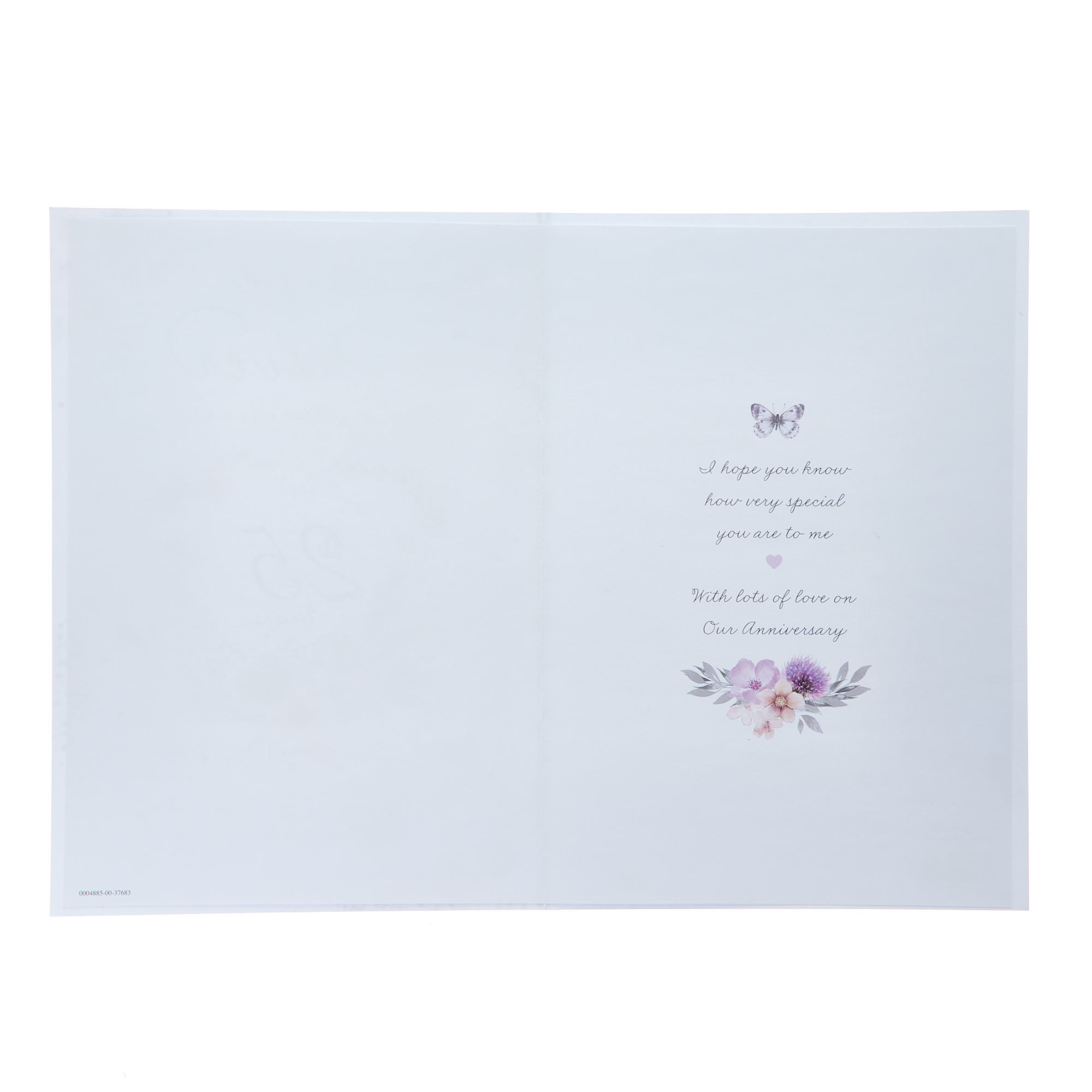 Wife Floral Silver 25th Wedding Anniversary Cards