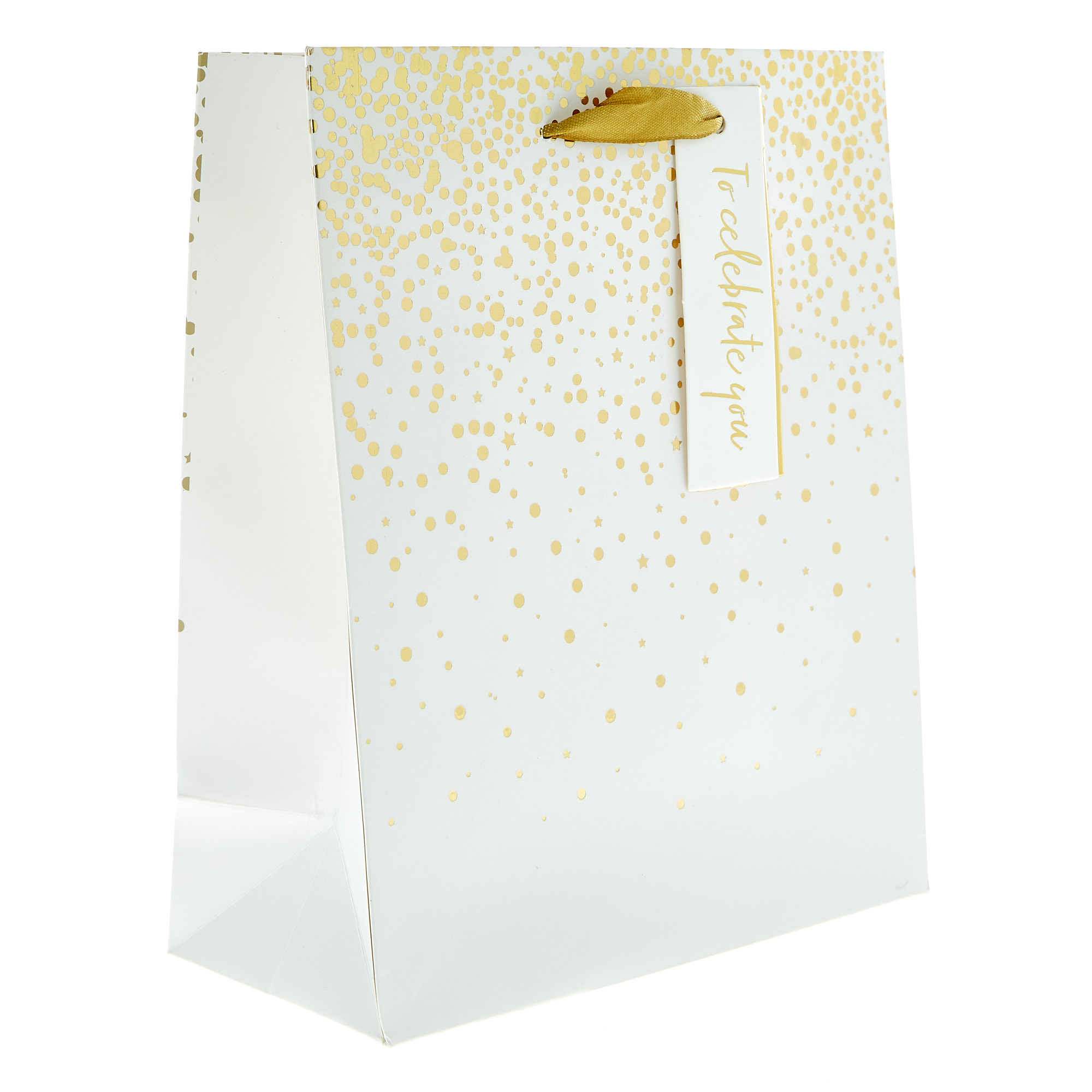 Gold Matte Medium Gift Bag 1ct  Gift Wrap & Packaging Party