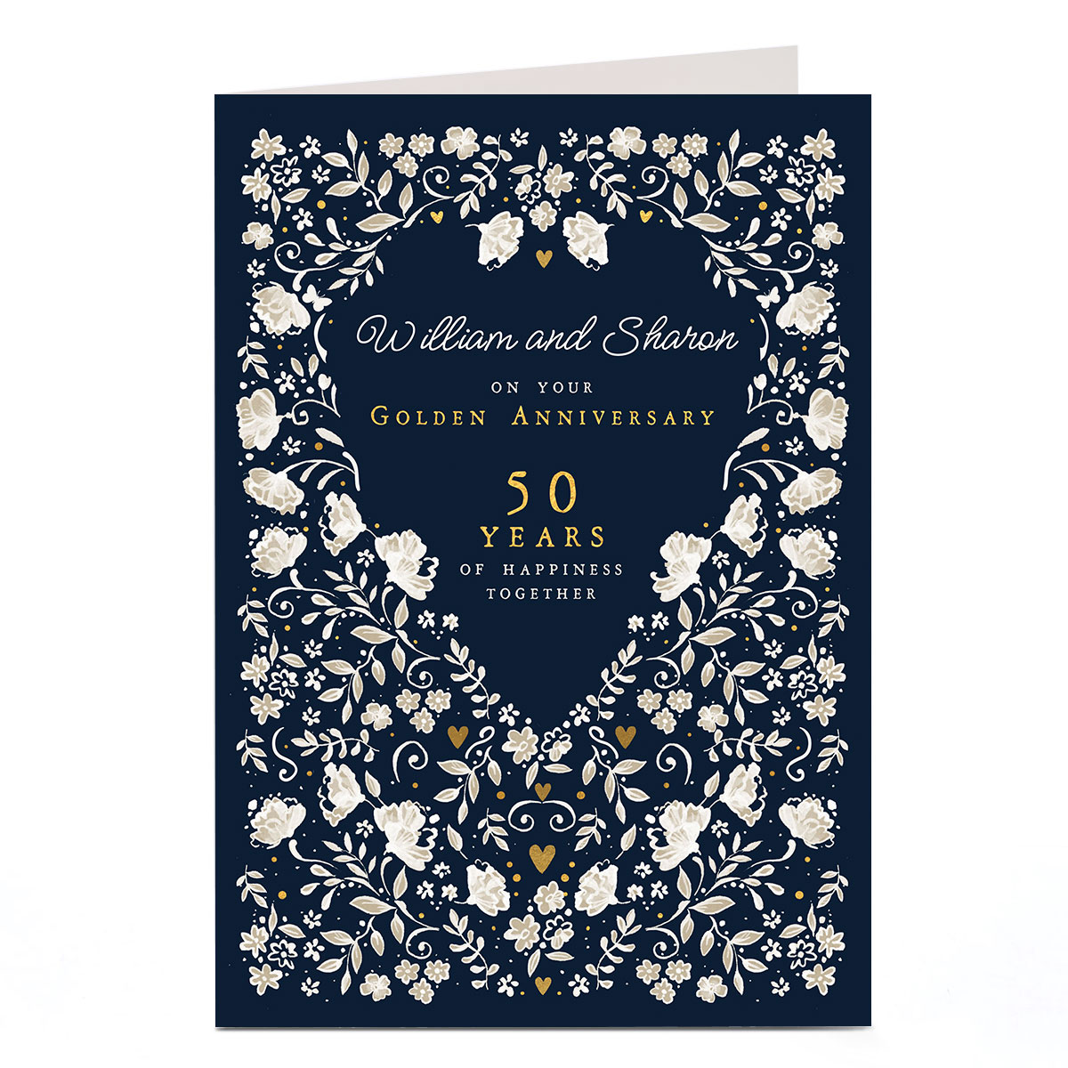 Personalised Anniversary Card - Golden Anniversary