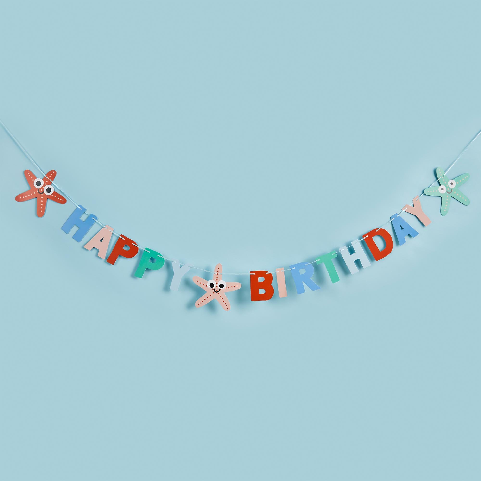 Starfish Happy Birthday Card Banner