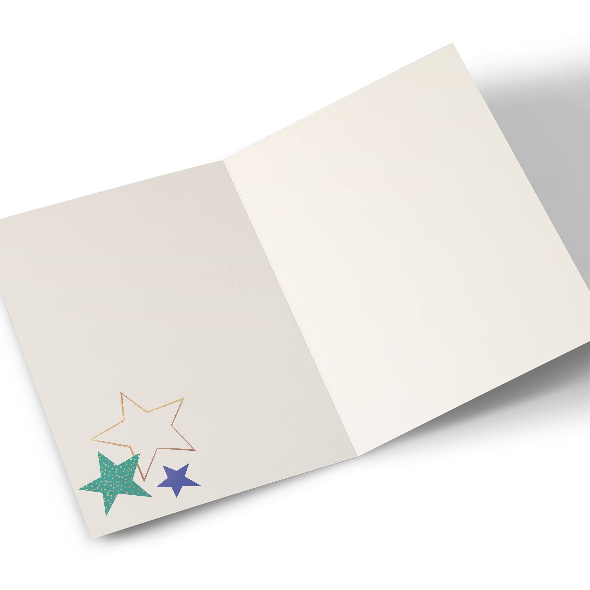 Photo Birthday Card - Red With Stars