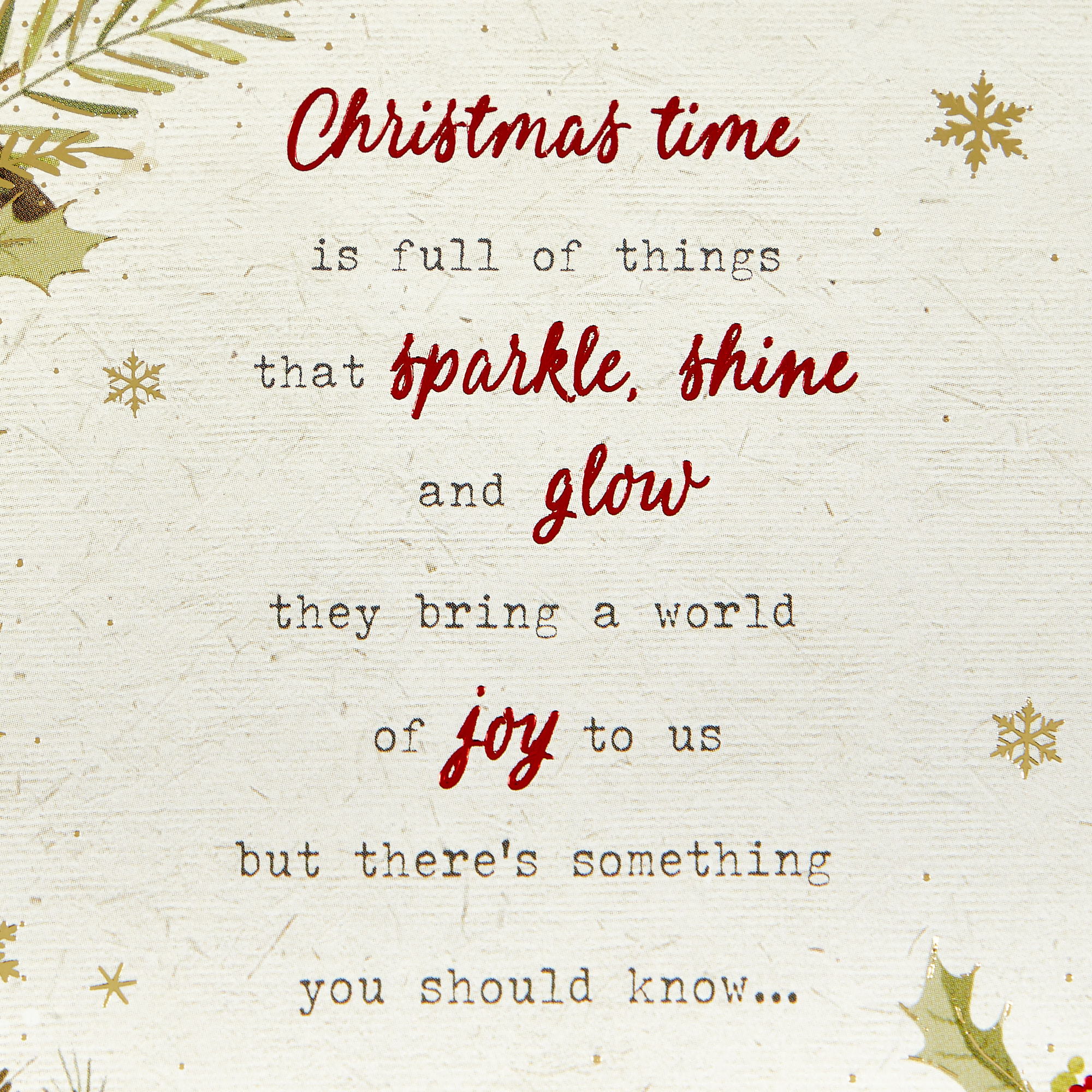 Christmas Card - Mum & Dad Sparkle Shine & Glow