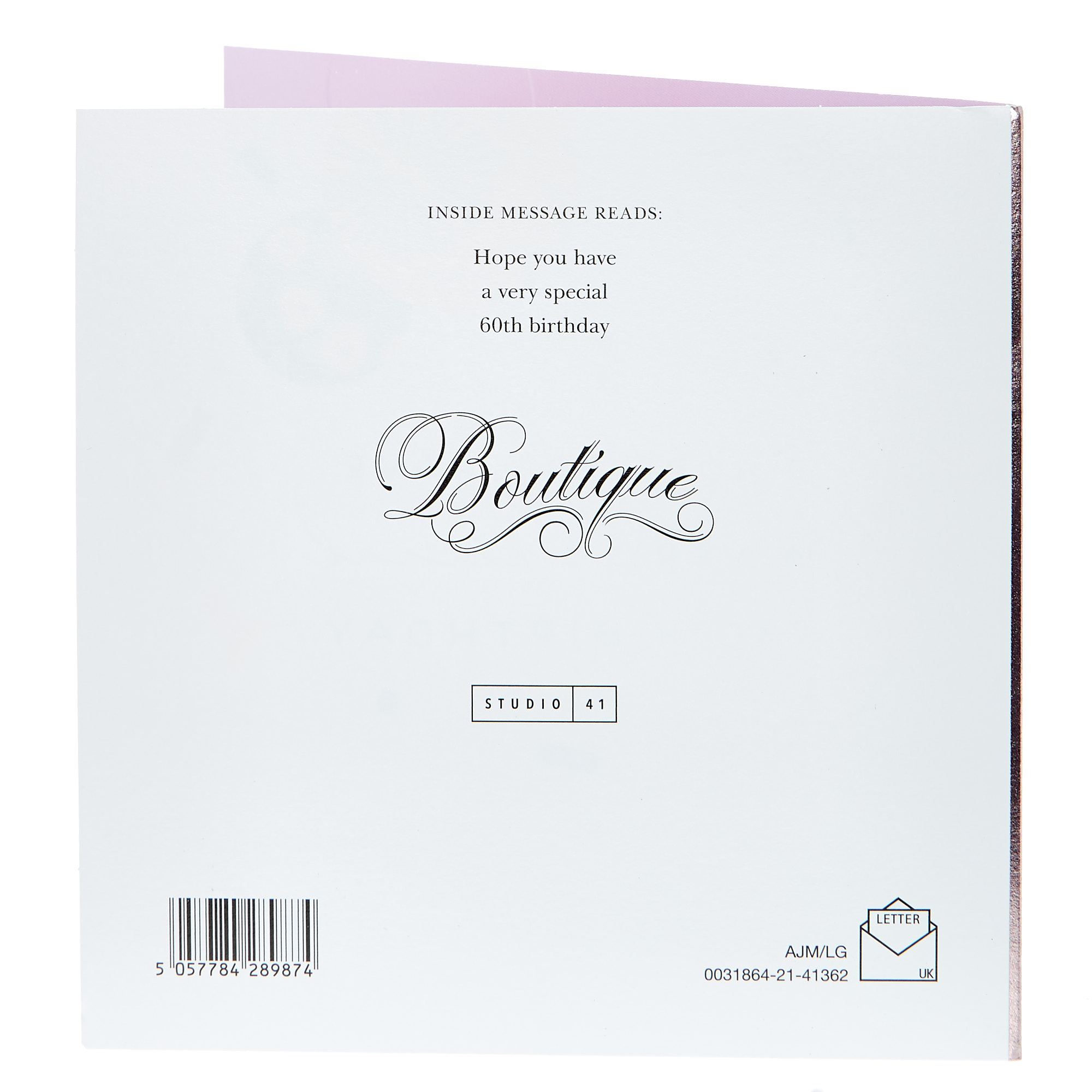 Boutique 60th Birthday Card - Confetti & Balloons