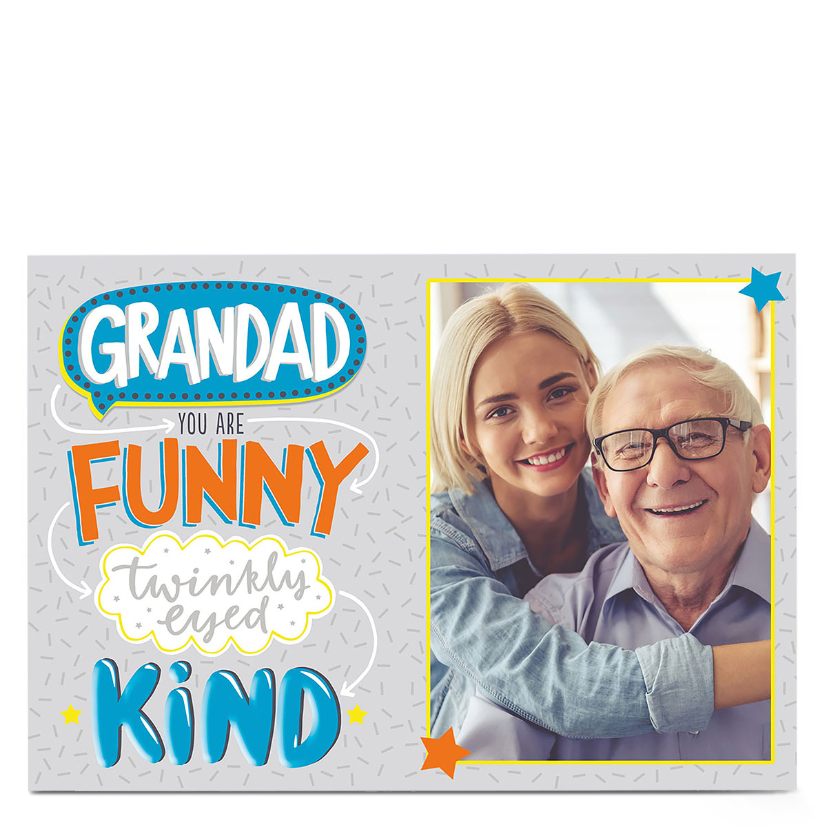 Photo Card - Grandad, Funny & Twinkly-Eyed