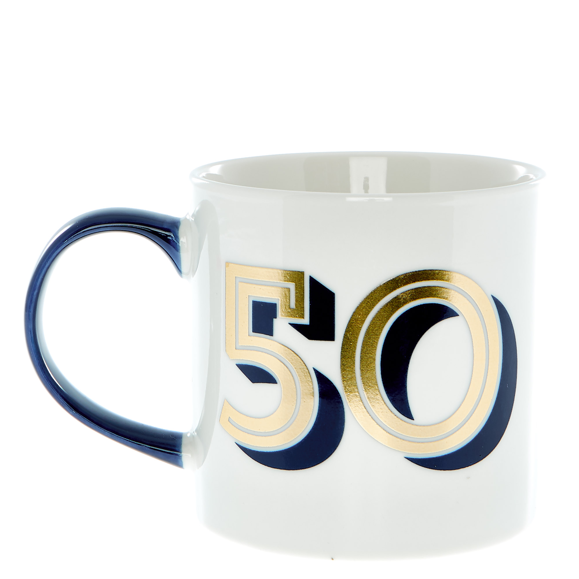50th Birthday Mug In A Box - Blue & Gold 