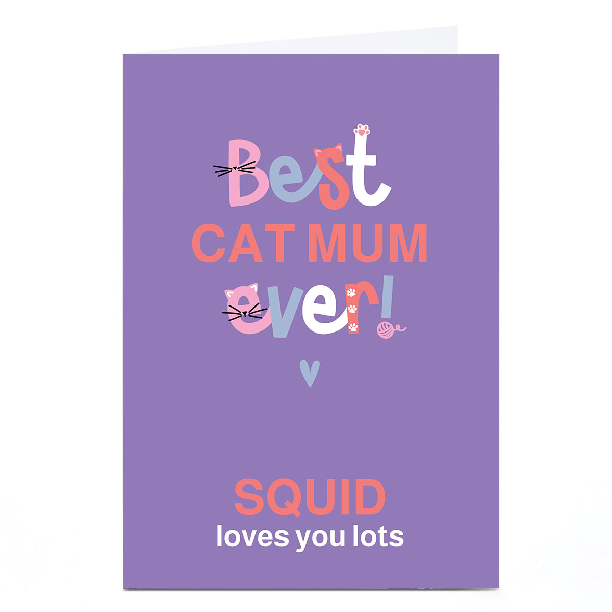 Buy Personalised Mother's Day Card - Best Cat Mum Ever Character ...