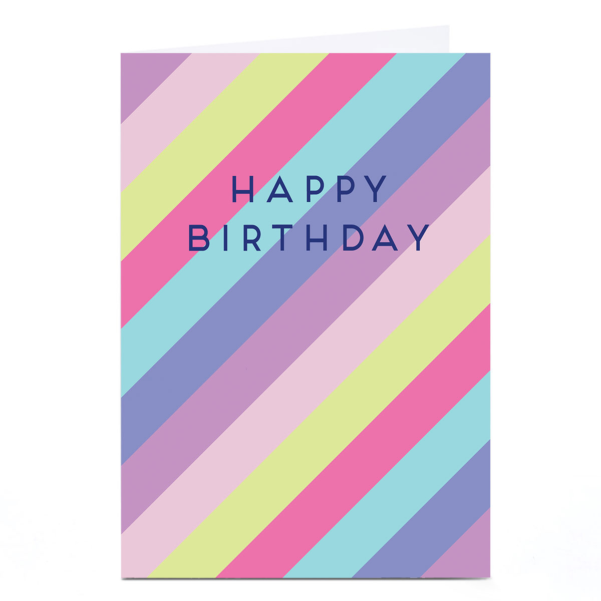 Personalised Birthday Card - Stripe Happy Birthday