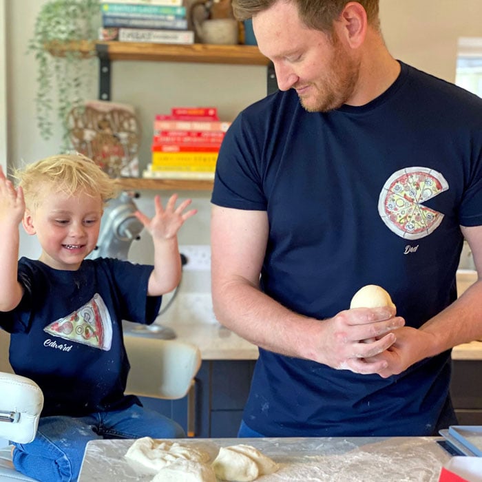 Personalised Daddy and Me Pizza T-Shirts - 1 Child