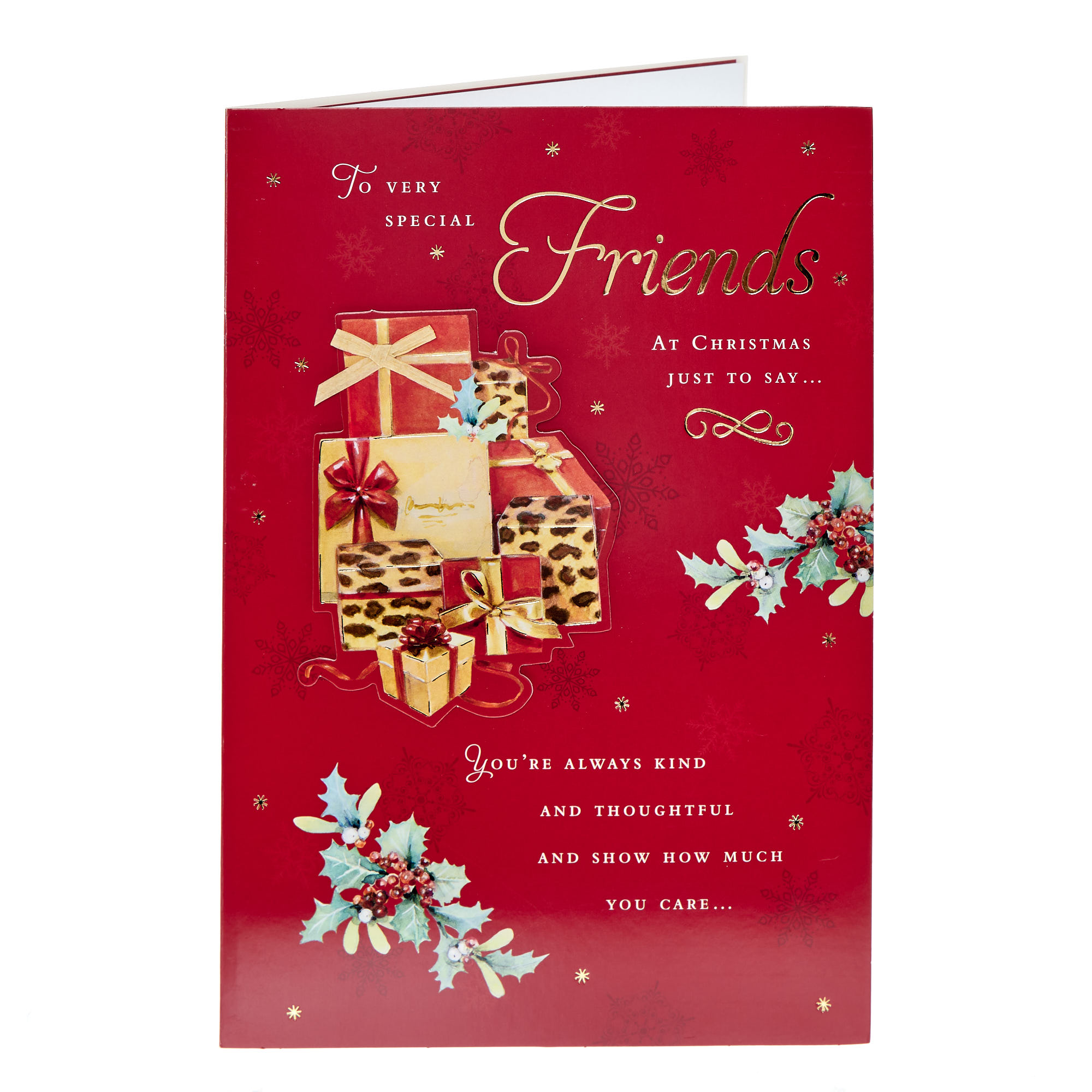 Special Friends Gifts & Holly Christmas Card