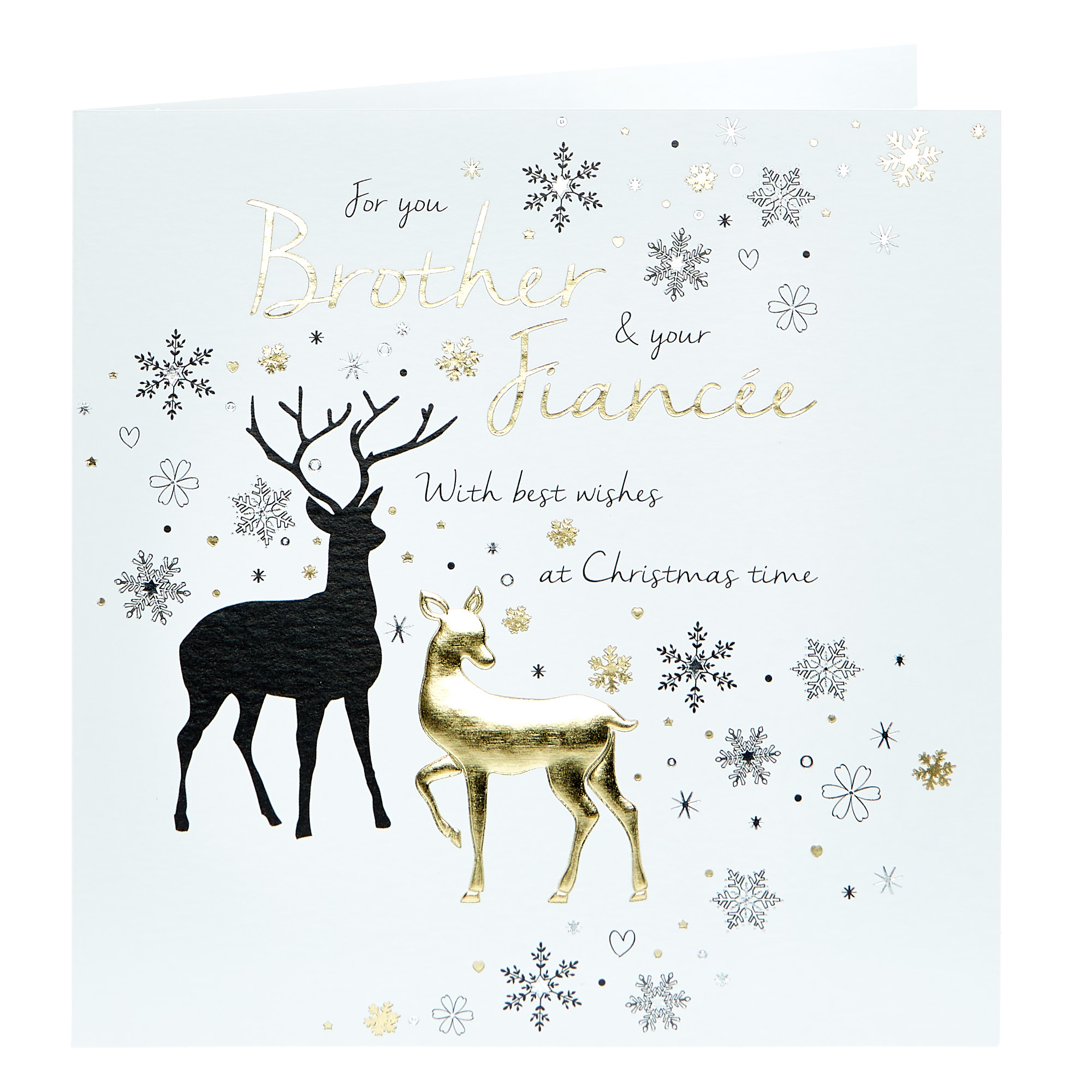 Christmas Card - Brother & Your Fiancee Stags