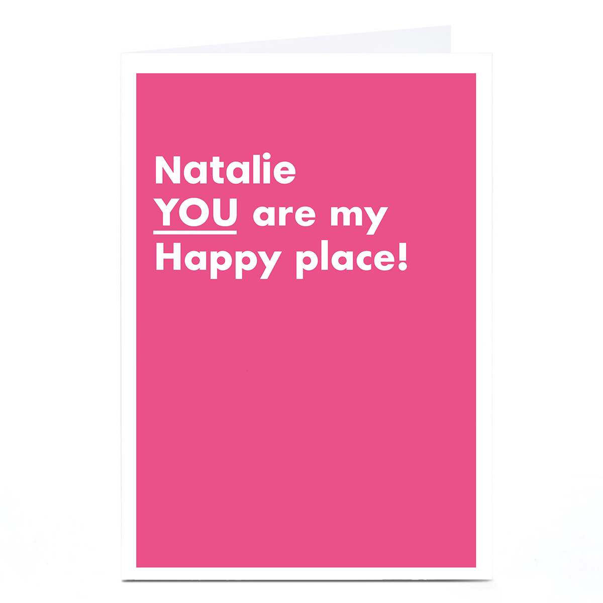 Personalised Hello Munki Valentine's Day Card - Happy Place