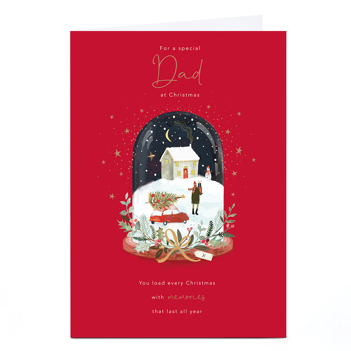 Christmas Card - Snowglobe Memories, Dad