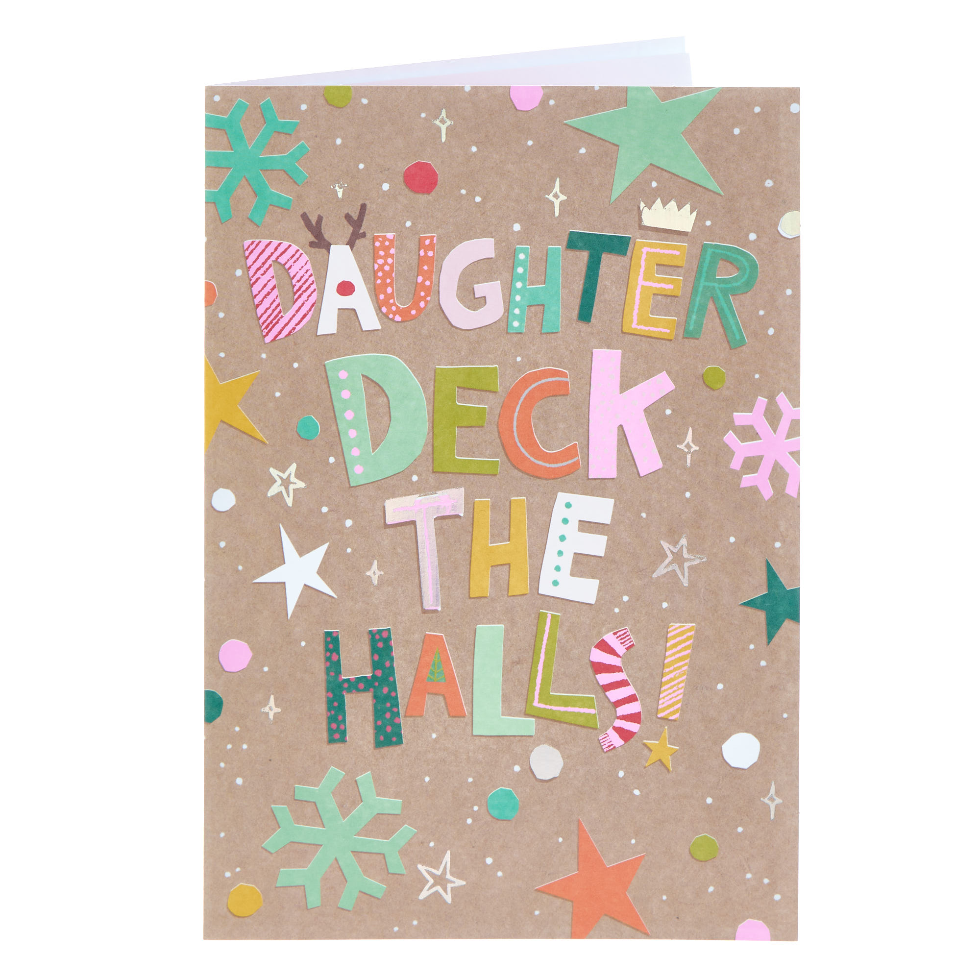 Daughter Deck The Halls Christmas Card