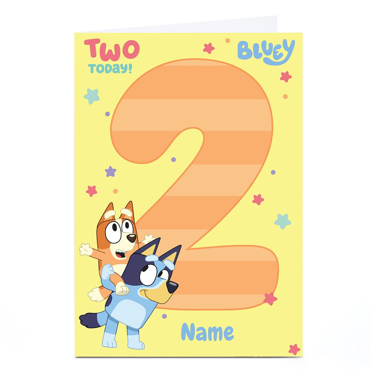 Personalised Birthday Card - Bluey 2 Today!